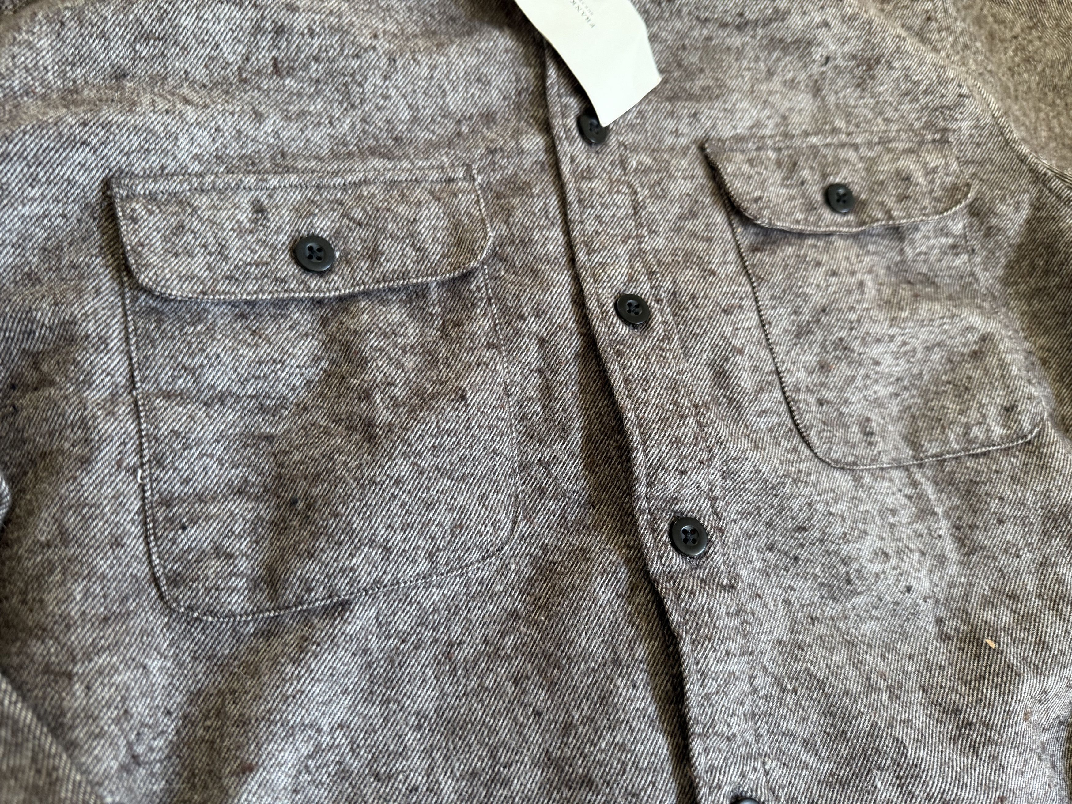 Frank & Oak speckled button up shirt slim fit medium $89.50