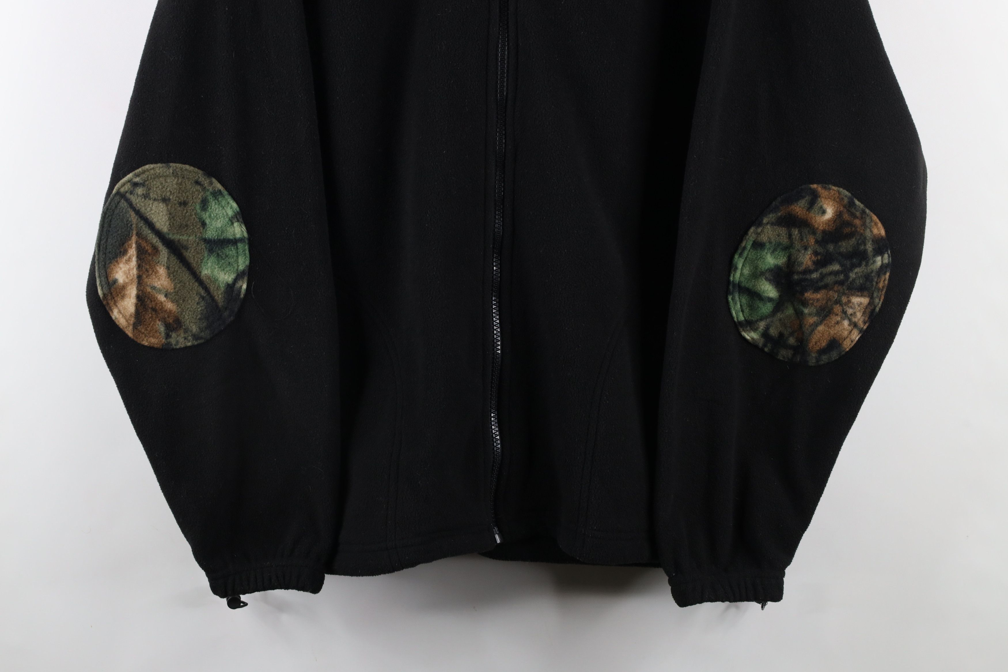 Vintage Vintage 90s Streetwear Camouflage Elbow Patch Fleece Jacket Size US L / EU 52-54 / 3 - 3 Thumbnail