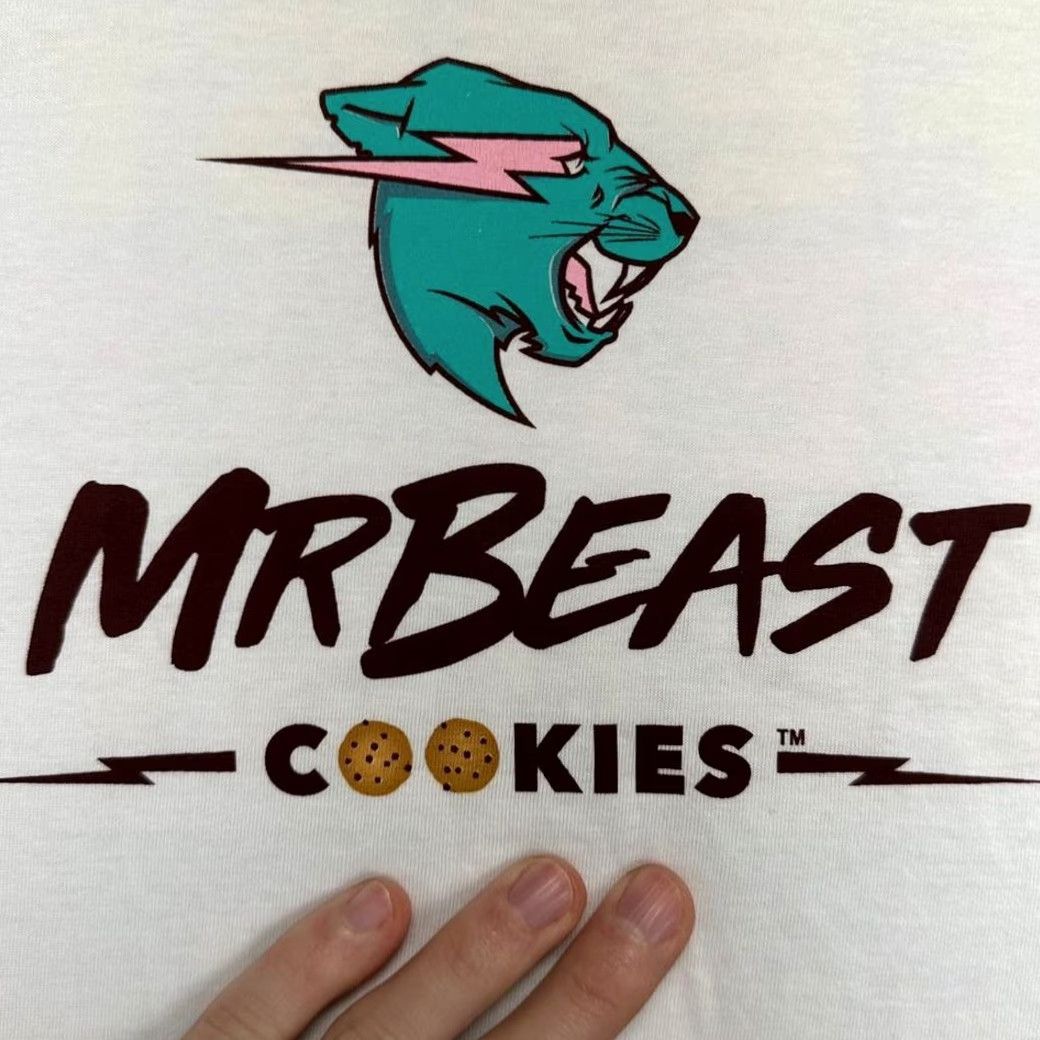 Vintage VINTAGE? No. Mr. Beast Graphic Tee Shirt Mens XL White Beast Cookies 100% Cotton Crew Neck Size US XL / EU 56 / 4 - 6 Thumbnail