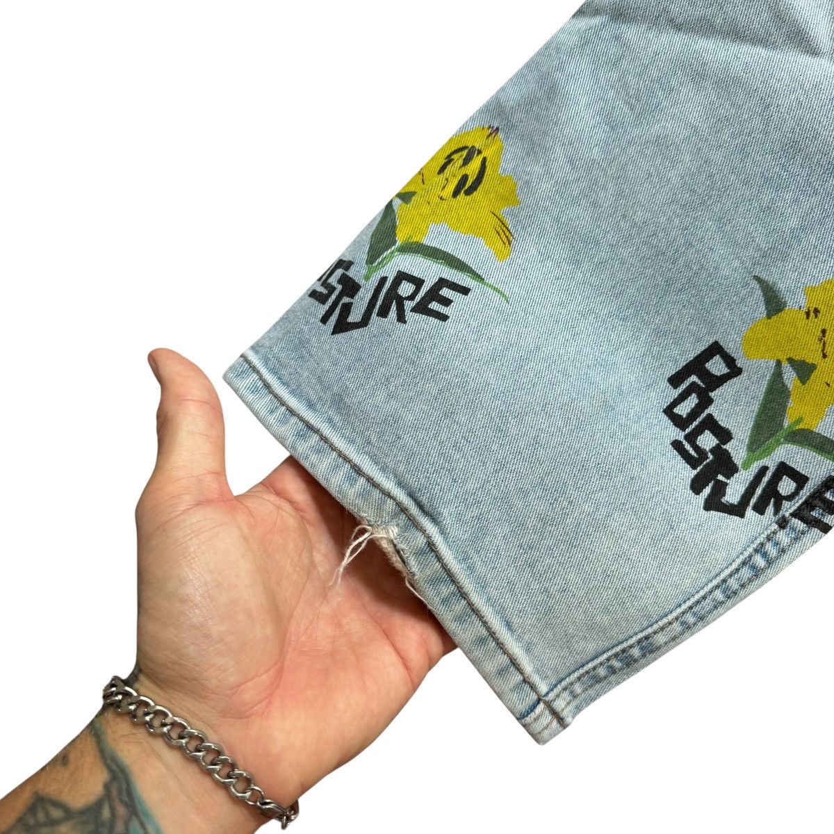 Vintage Posture Apparel Lifes A Garden all over print denim pants Size US 36 / EU 52 - 6 Thumbnail