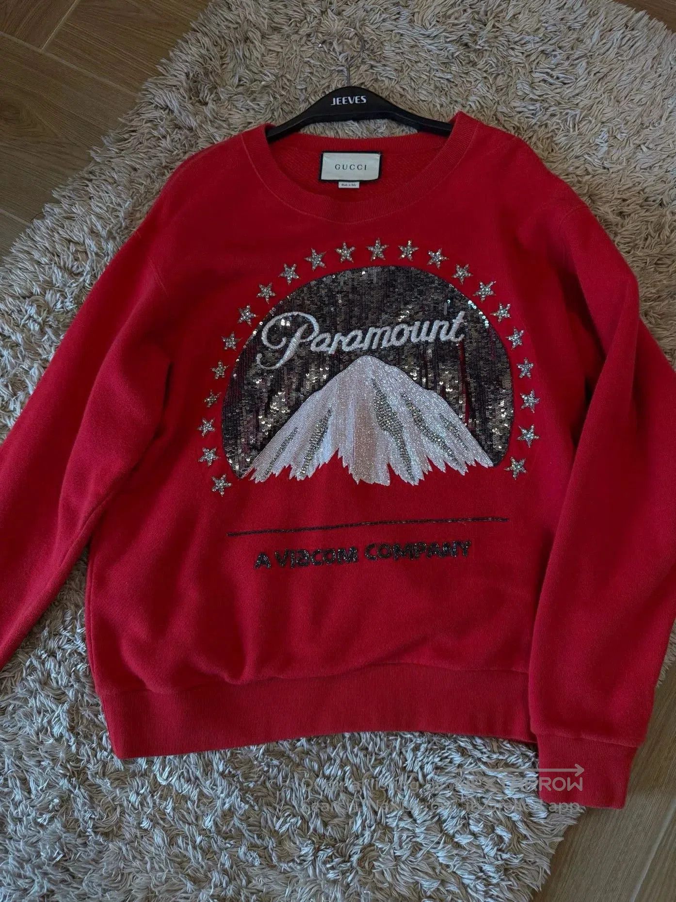 Gucci Gucci Cotton Red Sequin Beaded Sweatshirt. Size M / US 6-8 / IT 42-44 - 1 Thumbnail