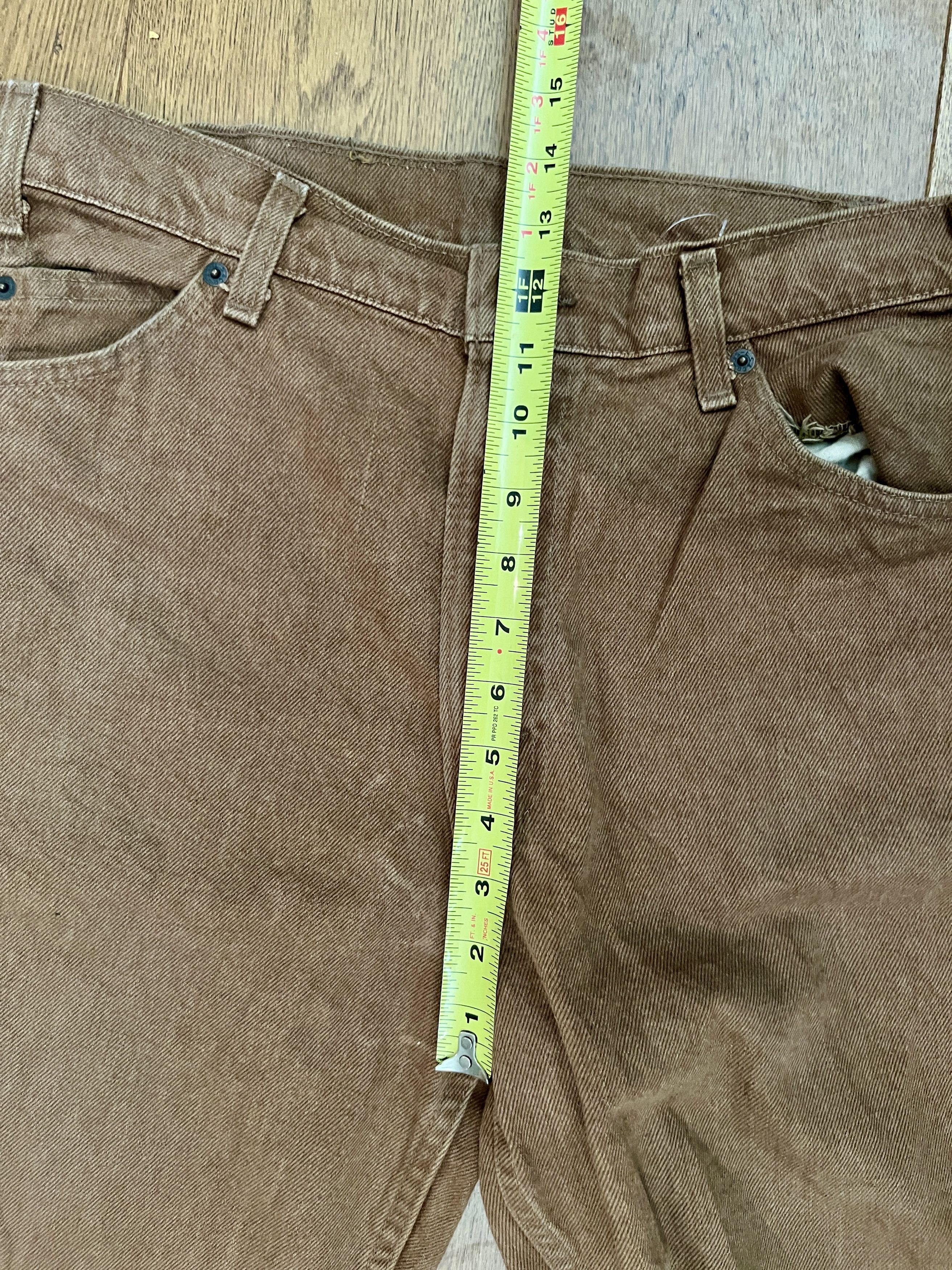 Levi's Vintage Clothing Vtg Levi’s 550 Made in USA Brown Denim Relaxed Fit 34x32 Size US 34 / EU 50 - 6 Thumbnail