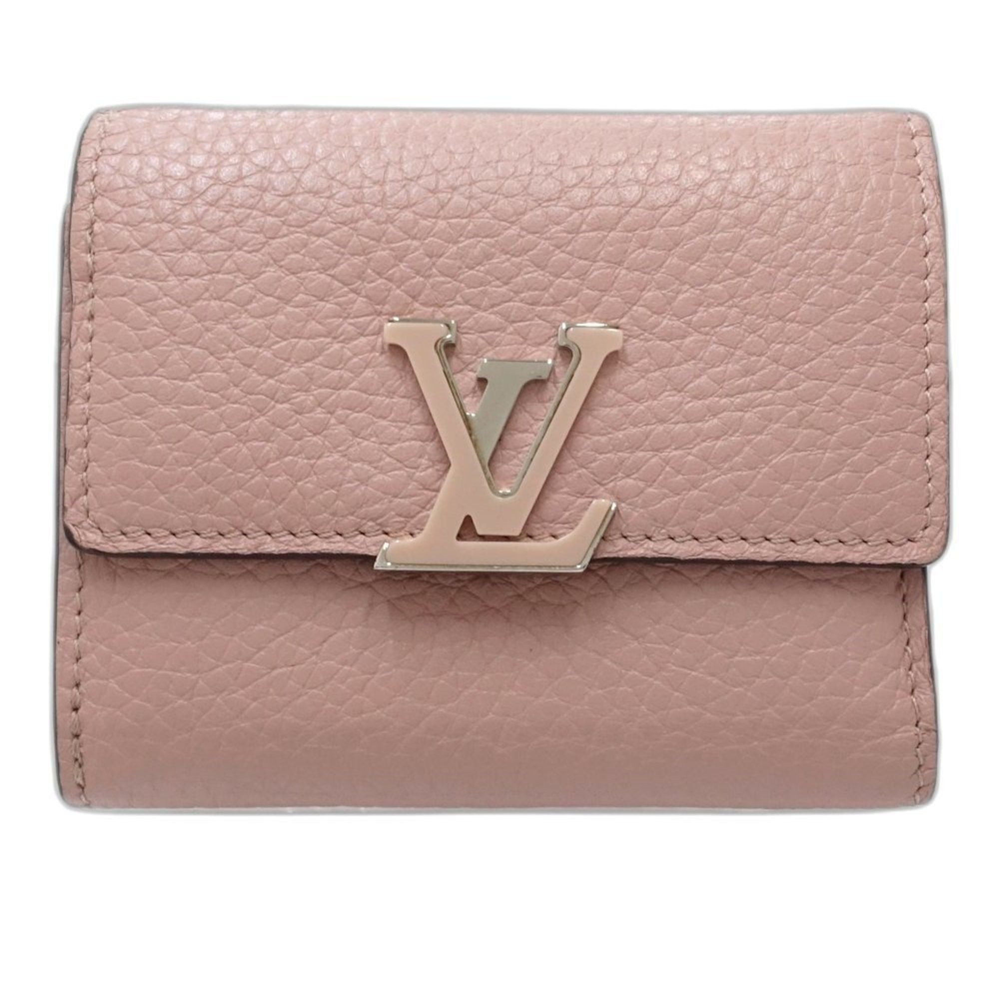Louis Vuitton LOUIS VUITTON Capucines XS Tri-fold Wallet M68588 Taurillon Leather Magnolia 181574 Size ONE SIZE - 1 Thumbnail