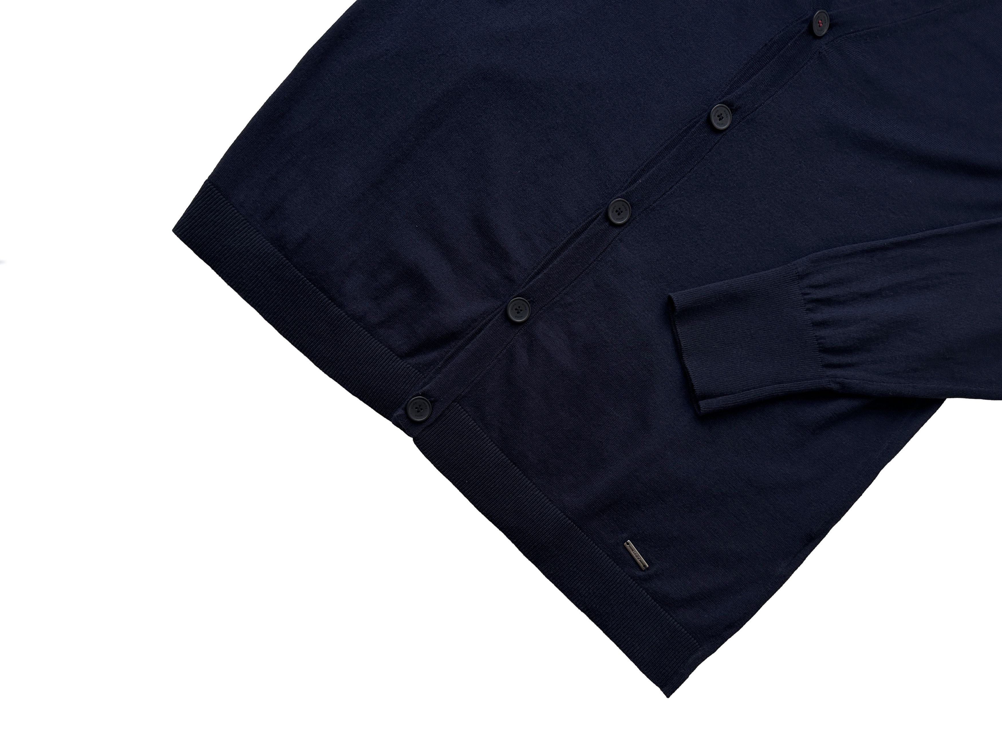 Hugo Boss Hugo Boss navy Silk & Cashmere cardigan Size US L / EU 52-54 / 3 - 6 Thumbnail