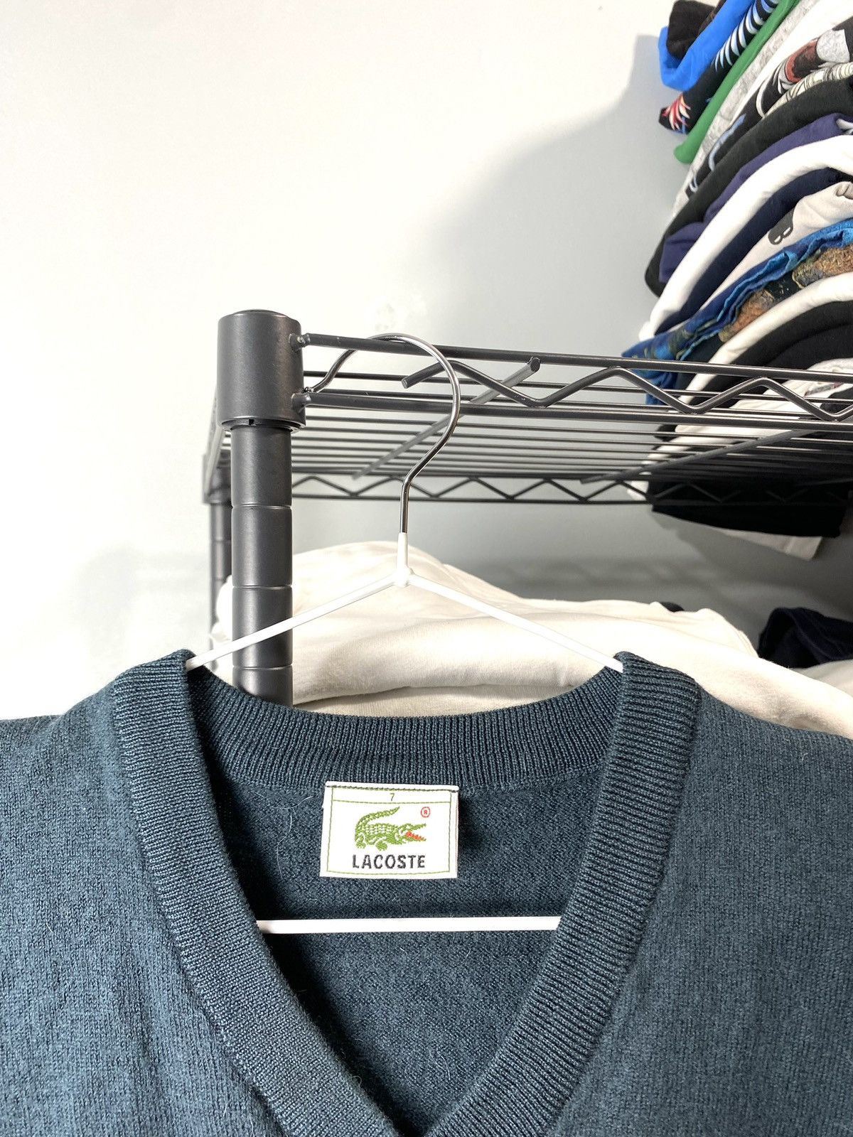 Lacoste 💥90’s Rare! Vintage Lacoste Cardigan Sweater Vneck Knit Size US M / EU 48-50 / 2 - 4 Thumbnail