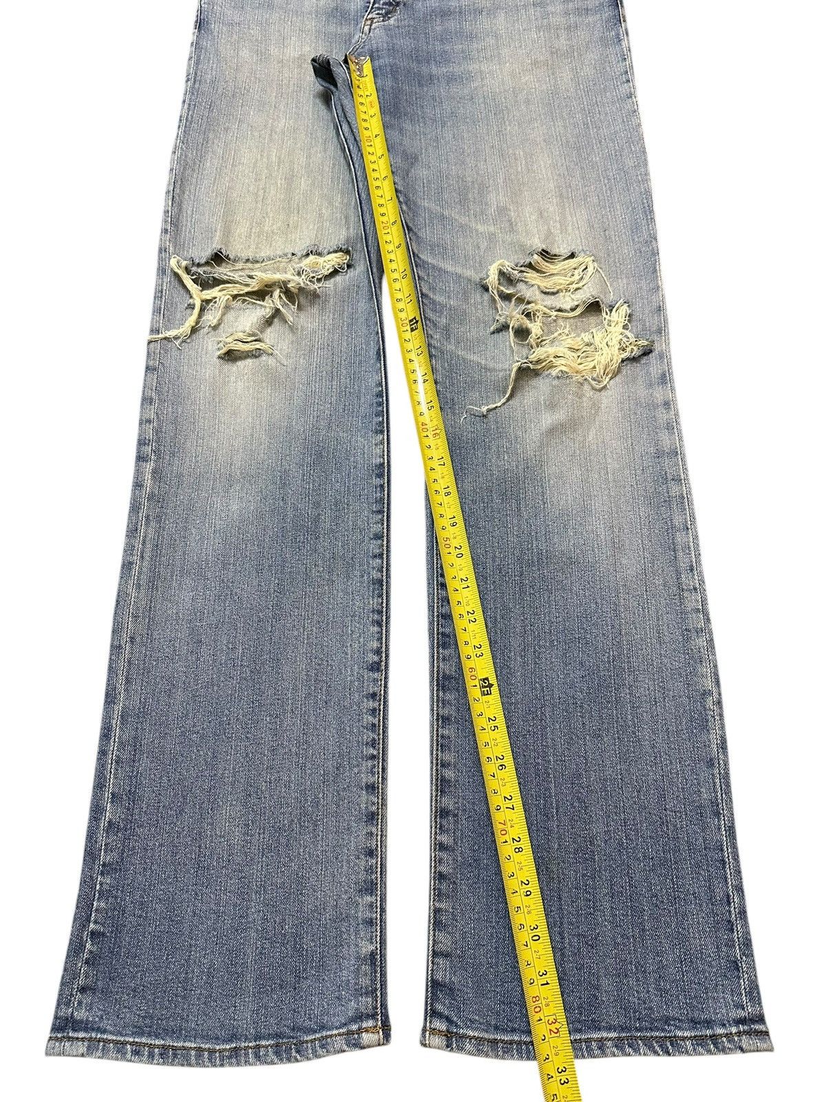 Hanes Vintage 90s Hanes Faded Wash Destroyed Distressed Jeans Size US 34 / EU 50 - 13 Thumbnail
