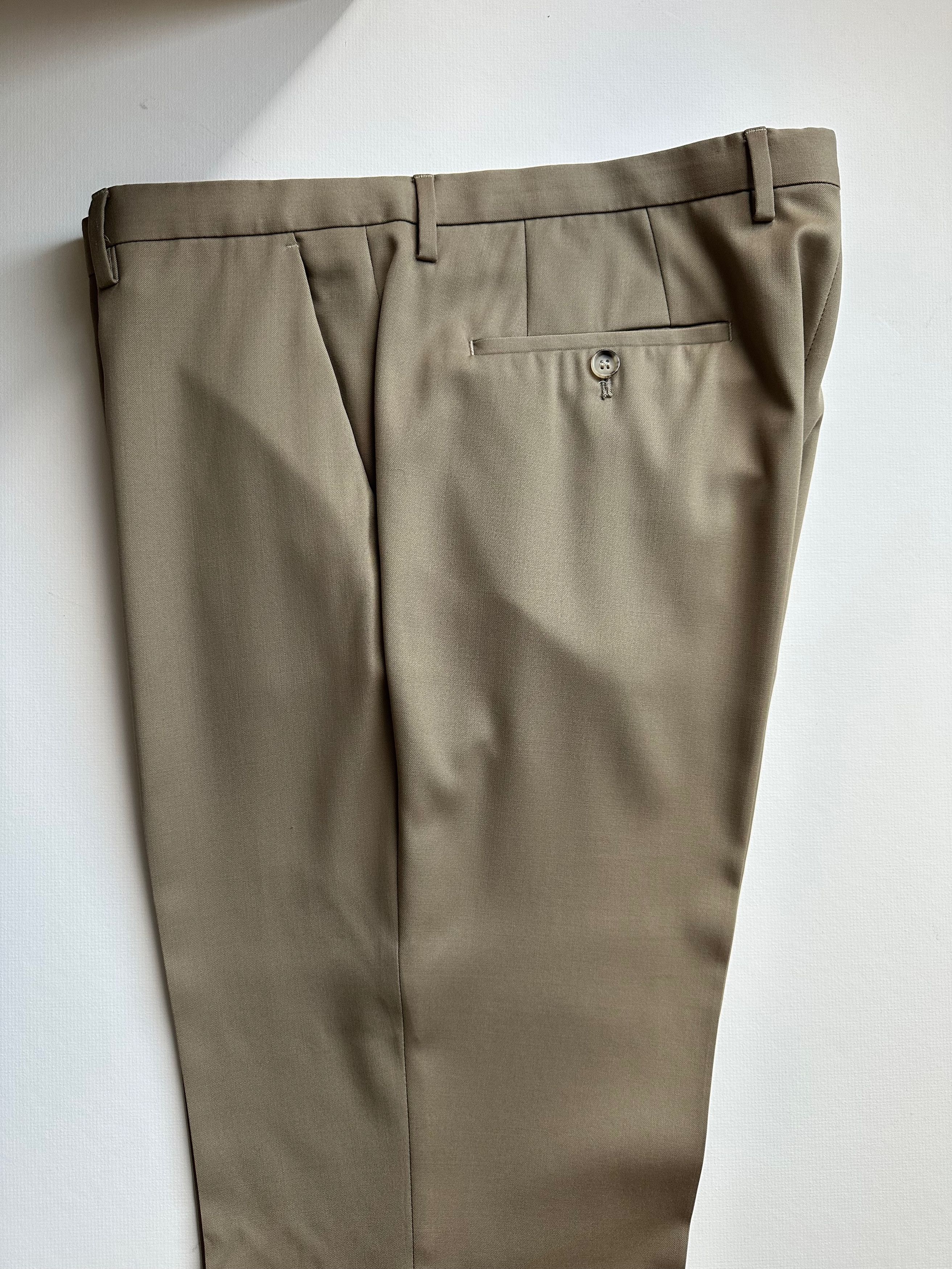 Hugo Boss BOSS Virgin Wool Gabardine Slim-fit Trousers - Beige - 36 Size 36R - 2 Thumbnail