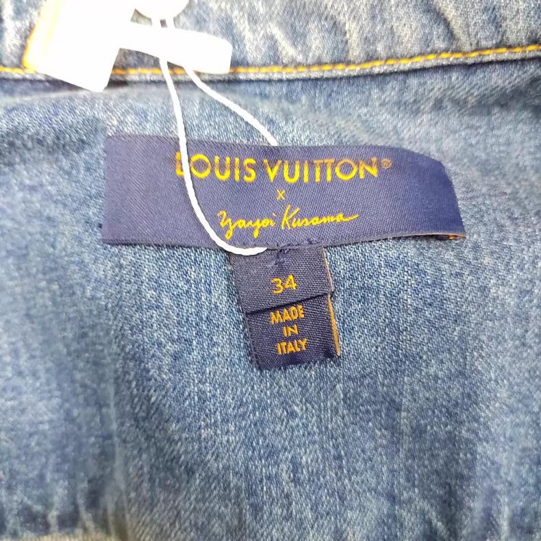 Louis Vuitton Louis Vuitton Yayoi Kusama Co-Branded Badge Denim Jacket Size XXS / US 00 / IT 34 - 6 Thumbnail