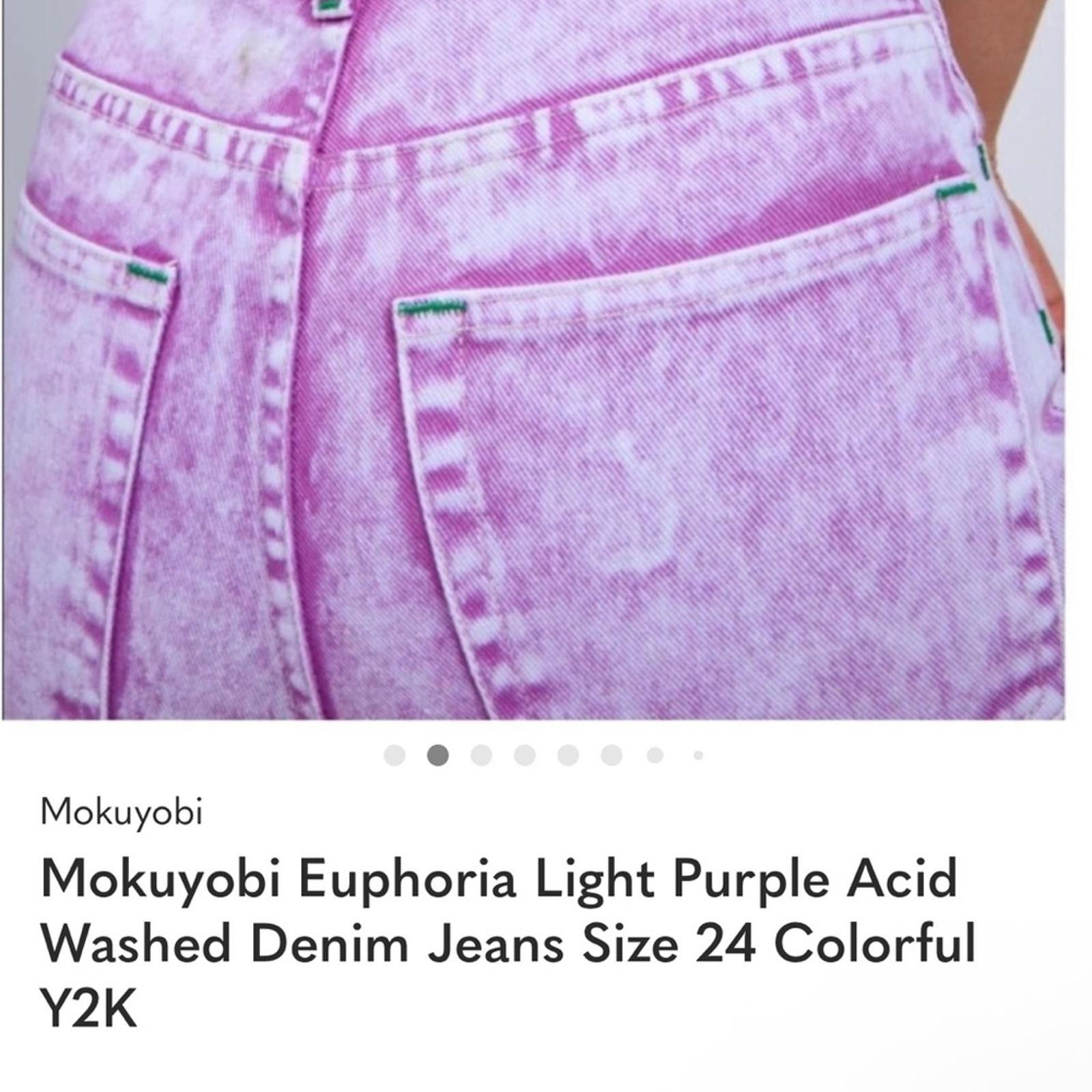 Other Mokuyobi Purple Acid Washed Denim Jeans Size 30" / US 8 / IT 44 - 3 Thumbnail