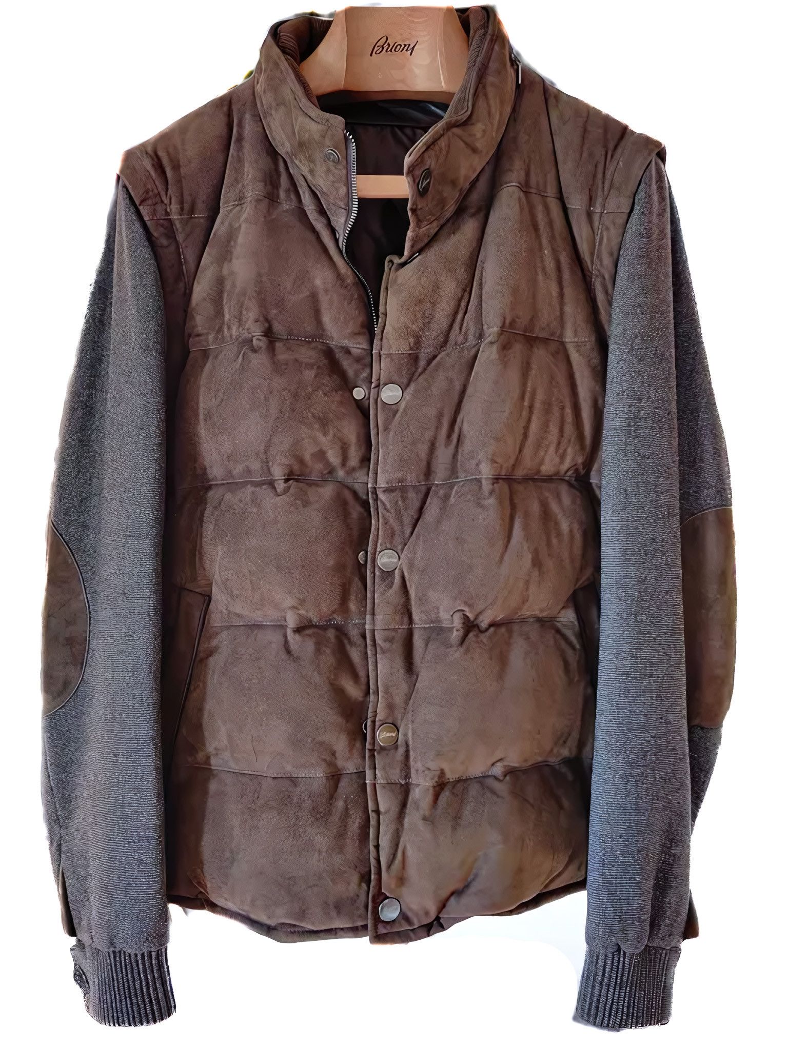 Brioni SUEDE LEATHER DOWN JACKET Size US L / EU 52-54 / 3 - 2 Thumbnail