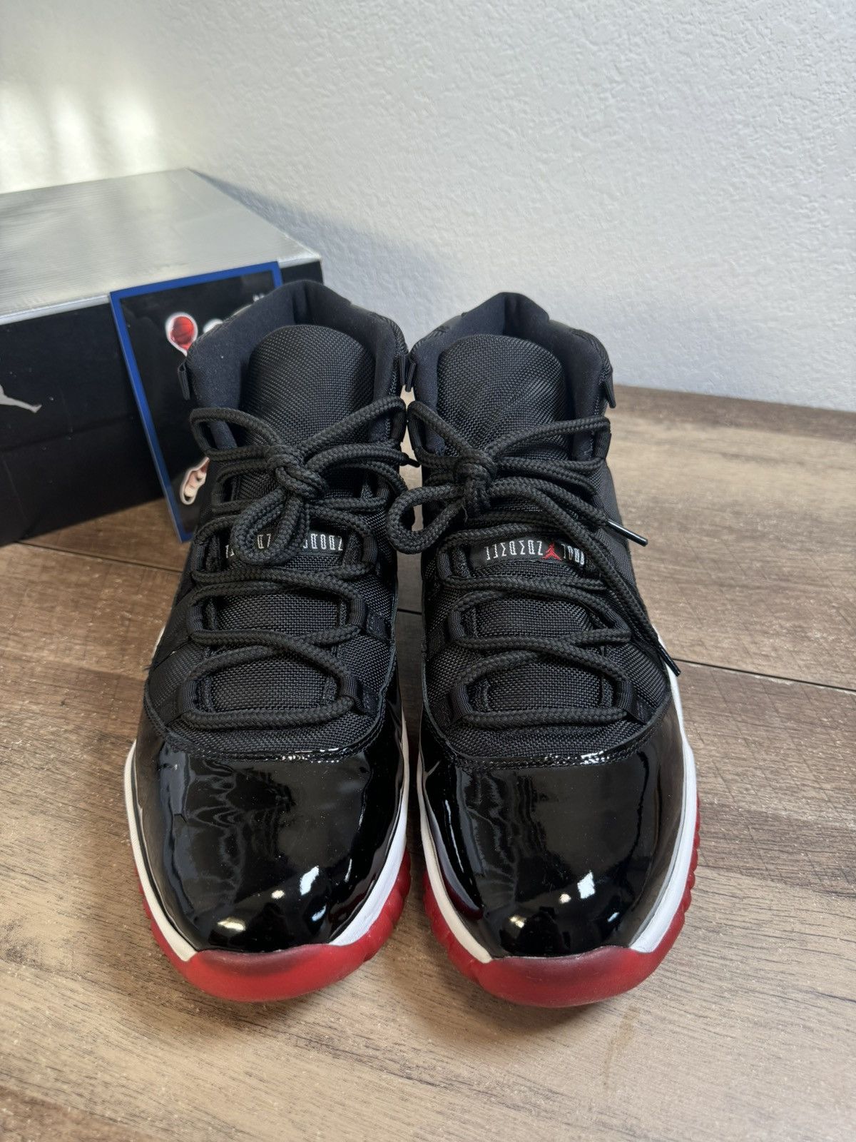 Jordan Brand Nike Air Jordan XI 11 Black Red Bred 2001 Men's Size 15 Size US 15 / EU 48 - 3 Thumbnail