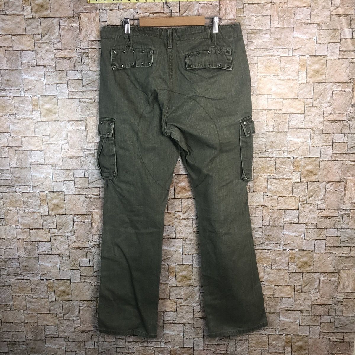 Japanese Brand Outreef Green tactical punk Cargo Multipocket Pants #A45 Size US 33 - 13 Thumbnail