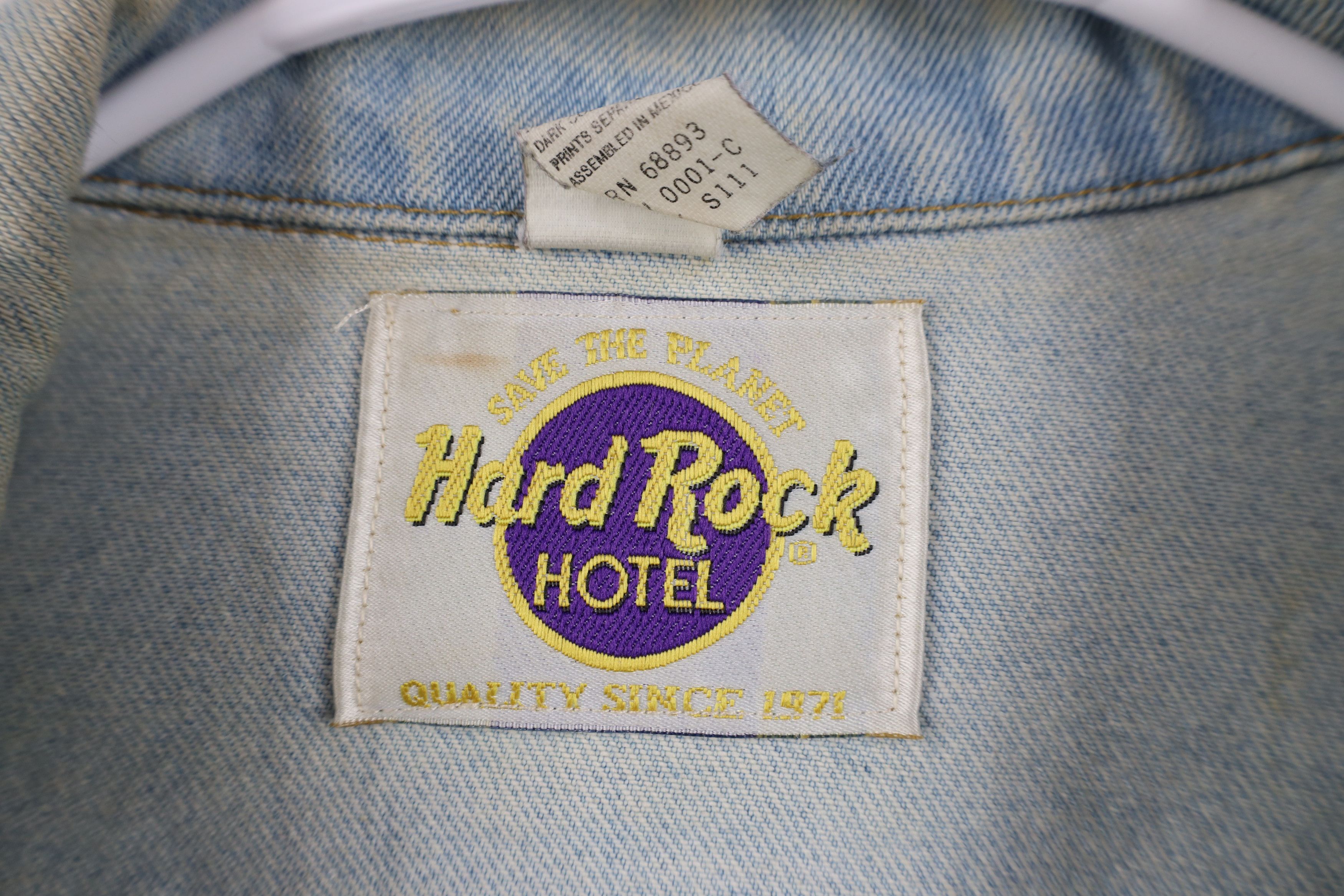 Hard Rock Cafe Vintage 90s Hard Rock Cafe Las Vegas Denim Trucker Jacket Size US L / EU 52-54 / 3 - 9 Thumbnail