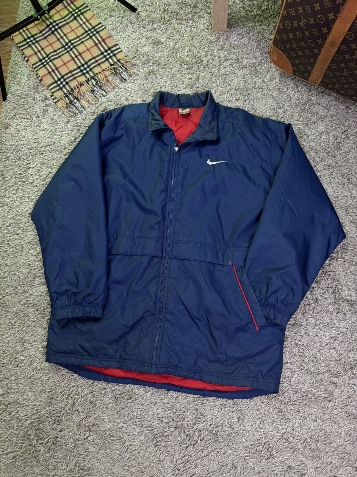 Nike Vintage jacket Nike Big Swoosh 90s original casual item Size US XL / EU 56 / 4 - 2 Thumbnail