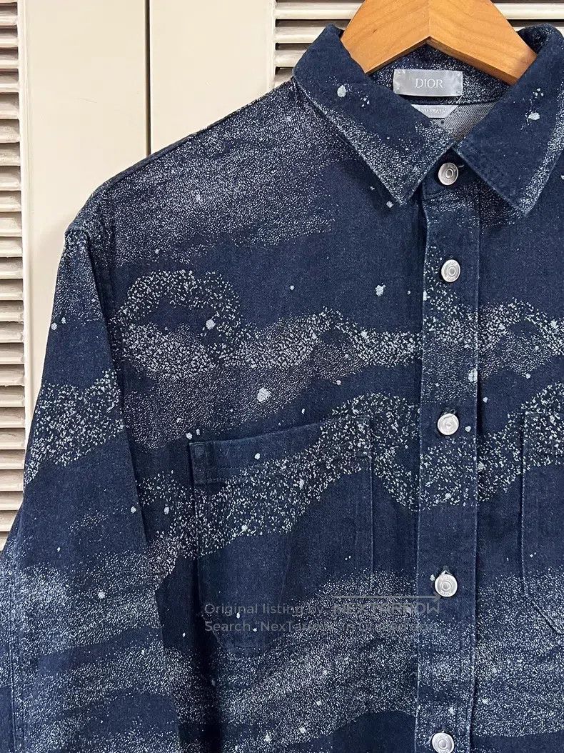 Dior Dior Size 38 Starry Denim Shirt Size US XXS / EU 40 - 4 Thumbnail
