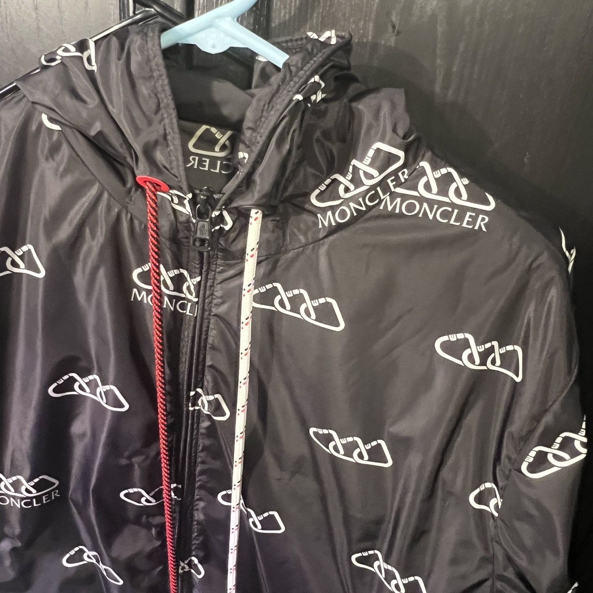 Moncler Moncler Mikael Windbreaker Monogram Jacket Black White Size US XL / EU 56 / 4 - 7 Thumbnail