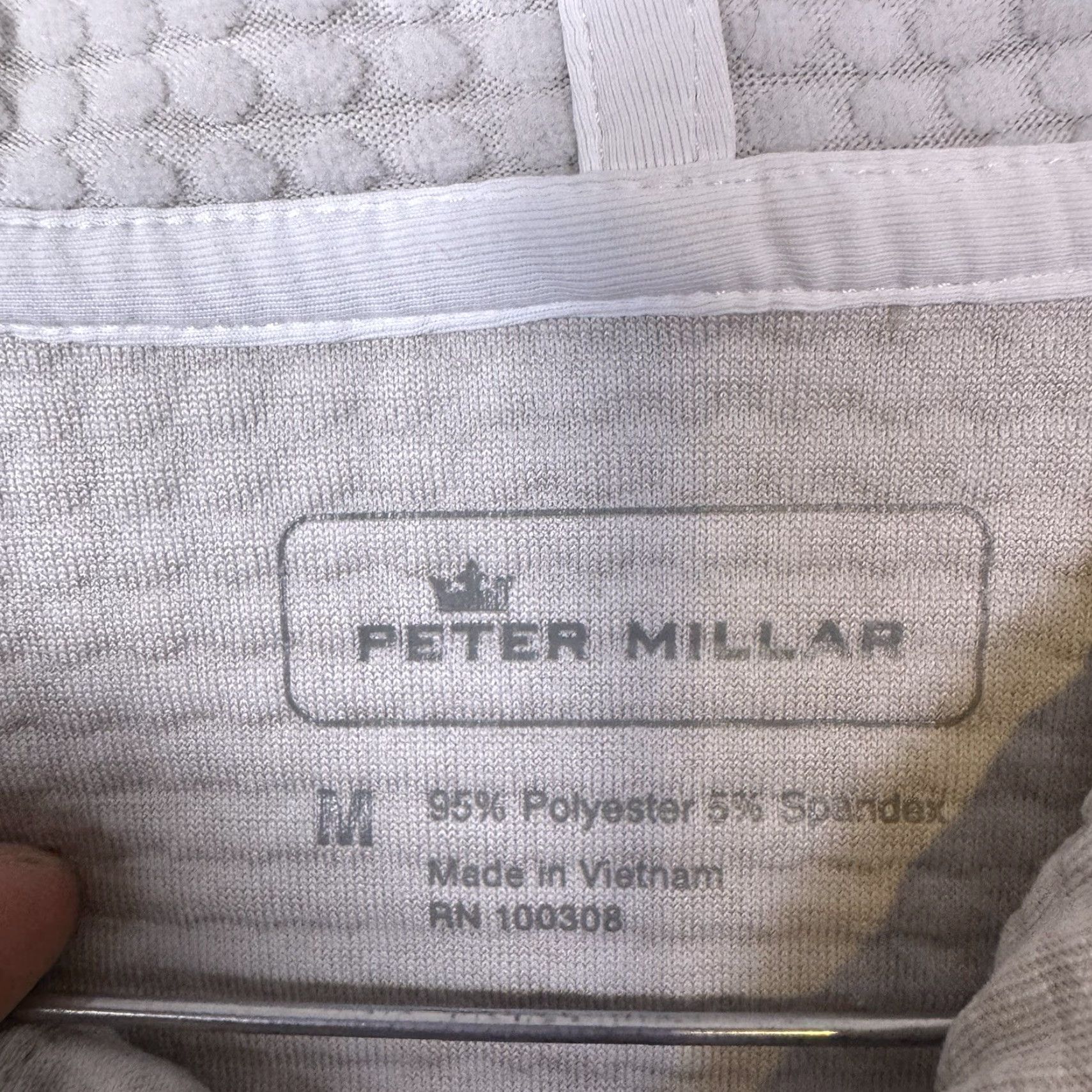Peter Millar Peter Millar Hoodie Womens M Tech Full Zip Sweatshirt Grid Fleece Golf LS22EK19 Size M / US 6-8 / IT 42-44 - 7 Thumbnail