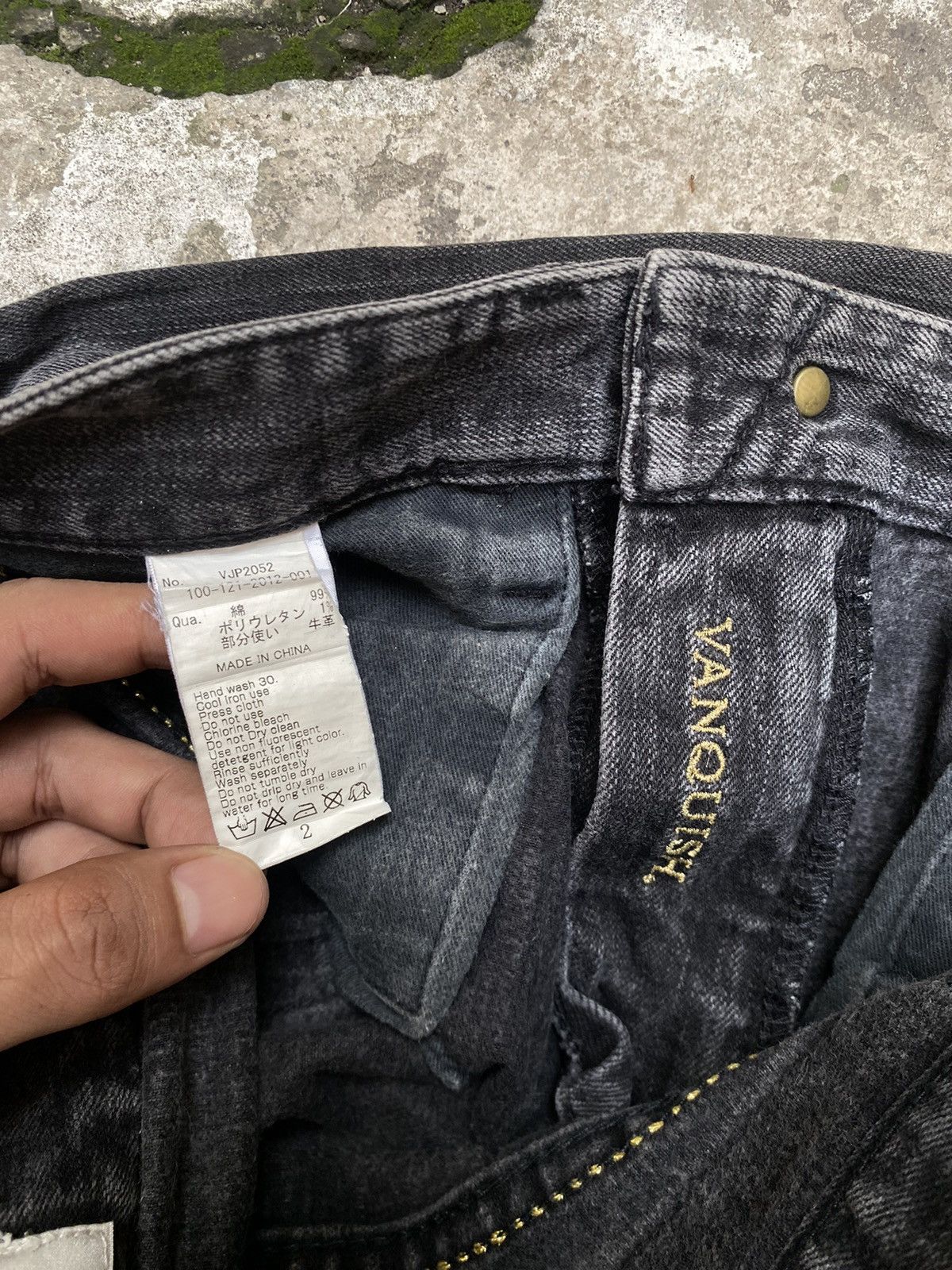 Vanquish Vanquish Tokyo Japan Faded Black Denim Size US 32 / EU 48 - 6 Thumbnail