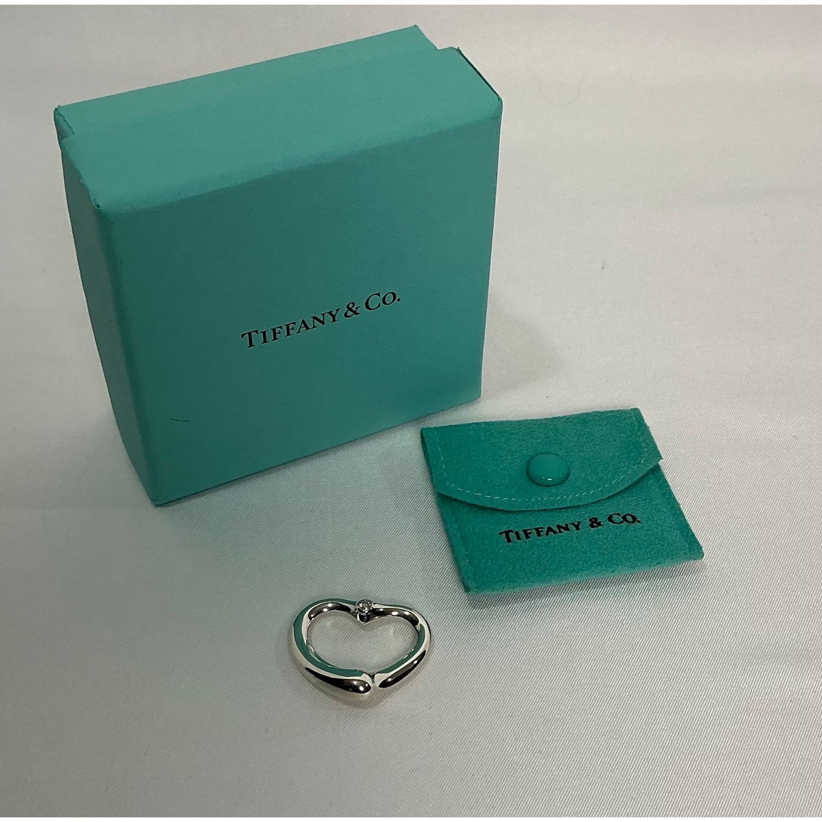 Tiffany & Co. Tiffany & Co diamond open heart pendant silver Elsa Peretti Size ONE SIZE - 1 Thumbnail