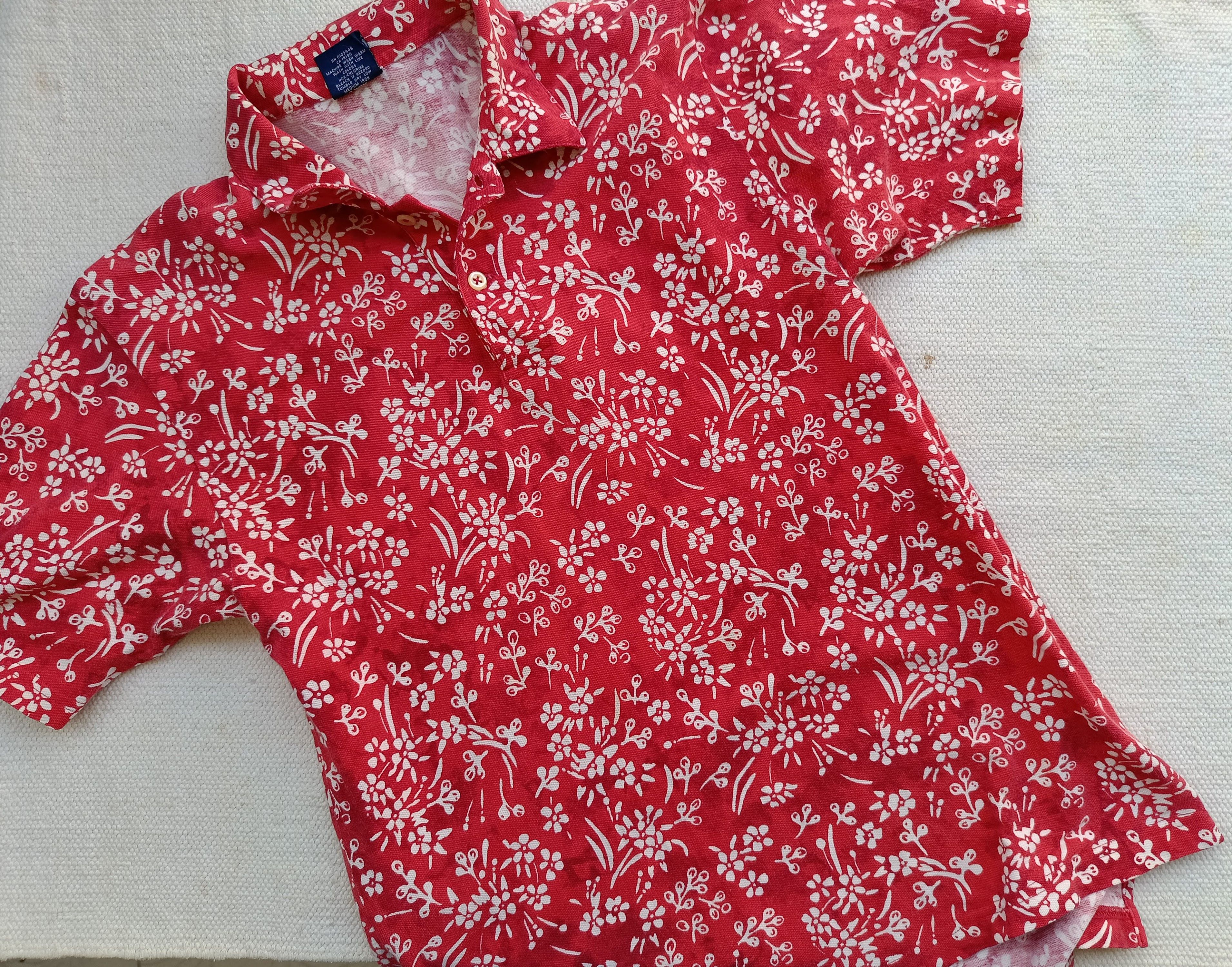 Polo Ralph Lauren POLO Ralph Lauren floral red 90's rare Madagascar shirt Size US S / EU 44-46 / 1 - 11 Thumbnail