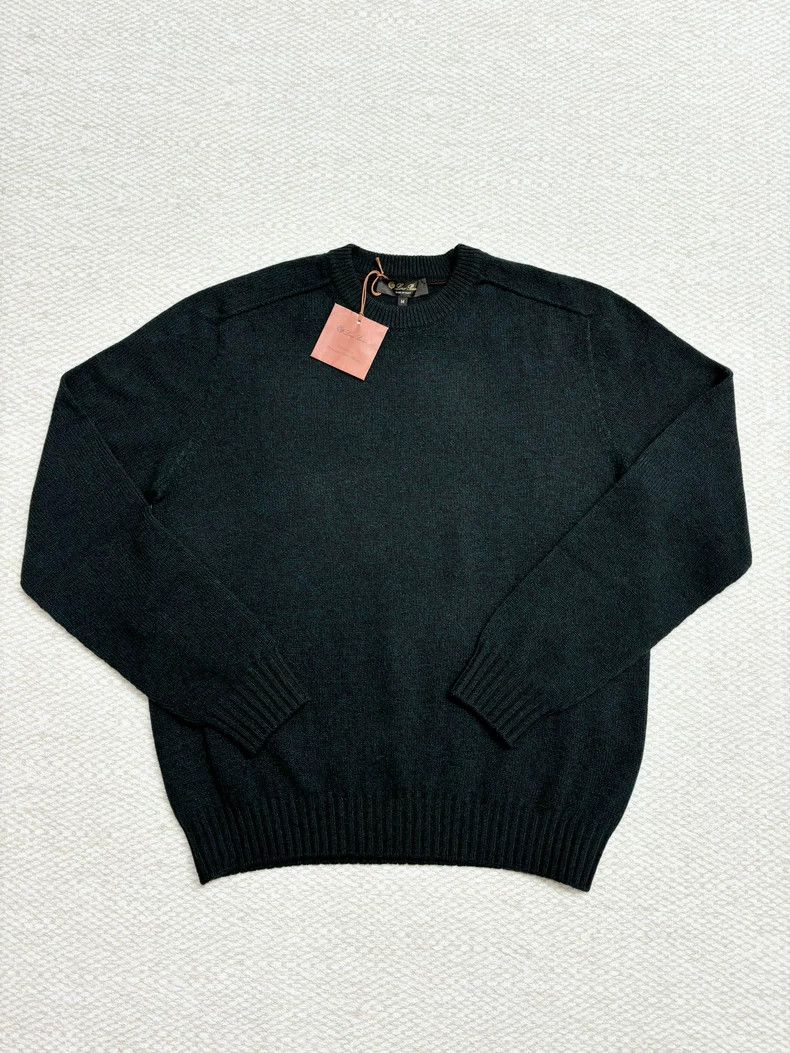 Loro Piana LORO PIANA Dark green patchwork sweater Size US M / EU 48-50 / 2 - 1 Thumbnail