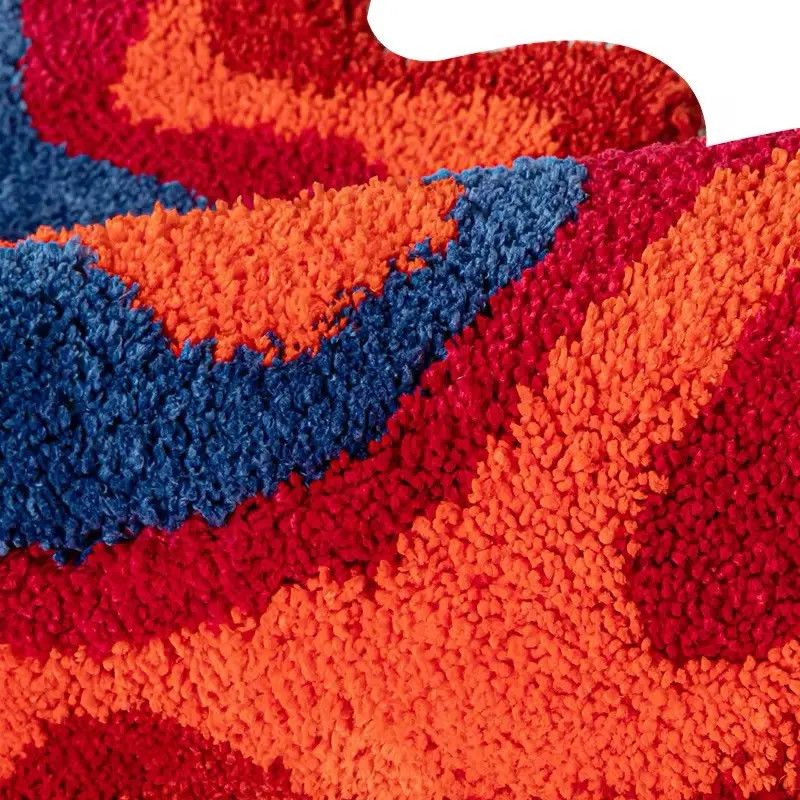 Other 70s Retro Style Psychedelic Groovy Tufted Rug Carpet Size ONE SIZE - 3 Thumbnail