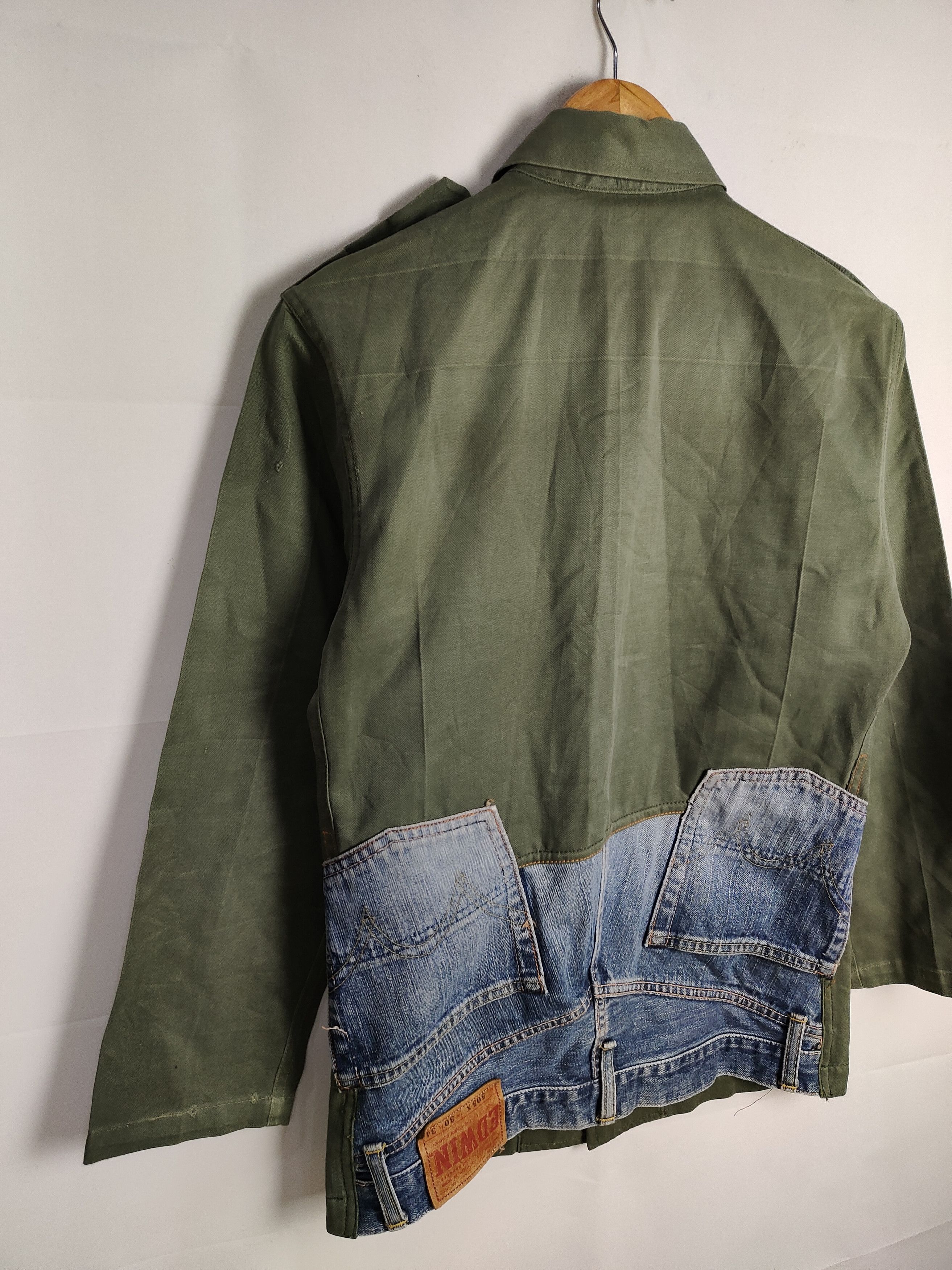 Vintage Vintage Military Jacket Hybrid Denim Custom Size US S / EU 44-46 / 1 - 5 Thumbnail
