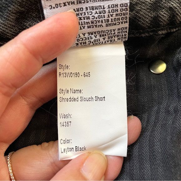R13 R13 Black Shredded Slouch Short - 30", NWTs 🇮🇹 Size 30" / US 8 / IT 44 - 9 Thumbnail
