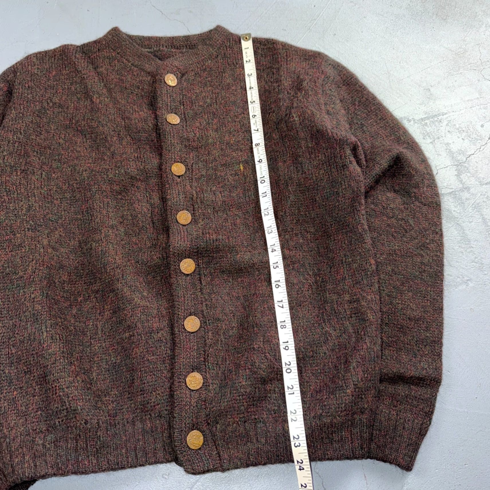 Vintage VTG 60s Kid Mohair Cardigan Sweater Medium Cobain Shaggy Wool Rockabilly 1960s Size US M / EU 48-50 / 2 - 5 Thumbnail