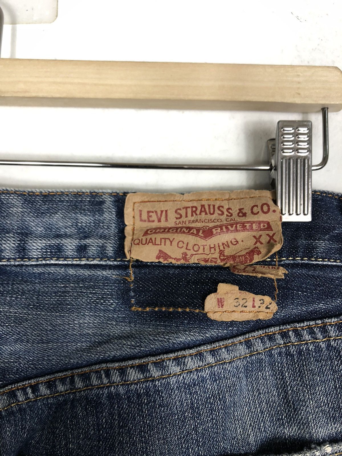 Levi's 🔥90’s VINTAGE LEVI’S ORIGINAL 501 STRAIGHT CUT DISTRESSED Size US 30 / EU 46 - 16 Thumbnail