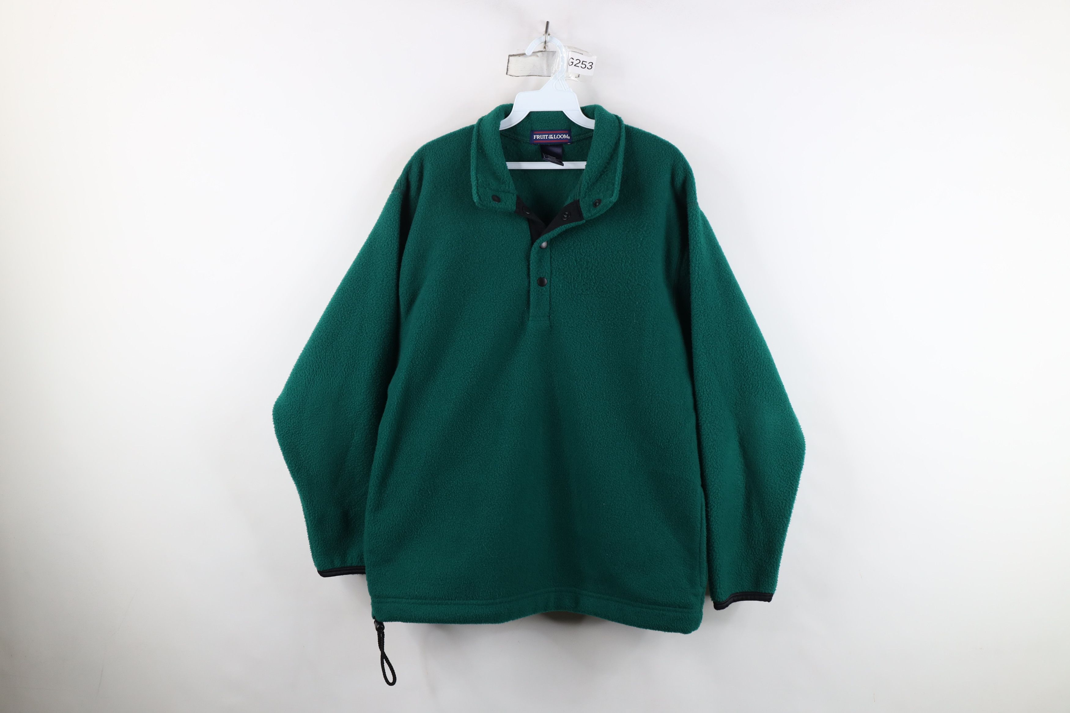 Vintage Vintage 90s Streetwear Snap Button Fleece Pullover Sweater Size US M / EU 48-50 / 2 - 1 Thumbnail