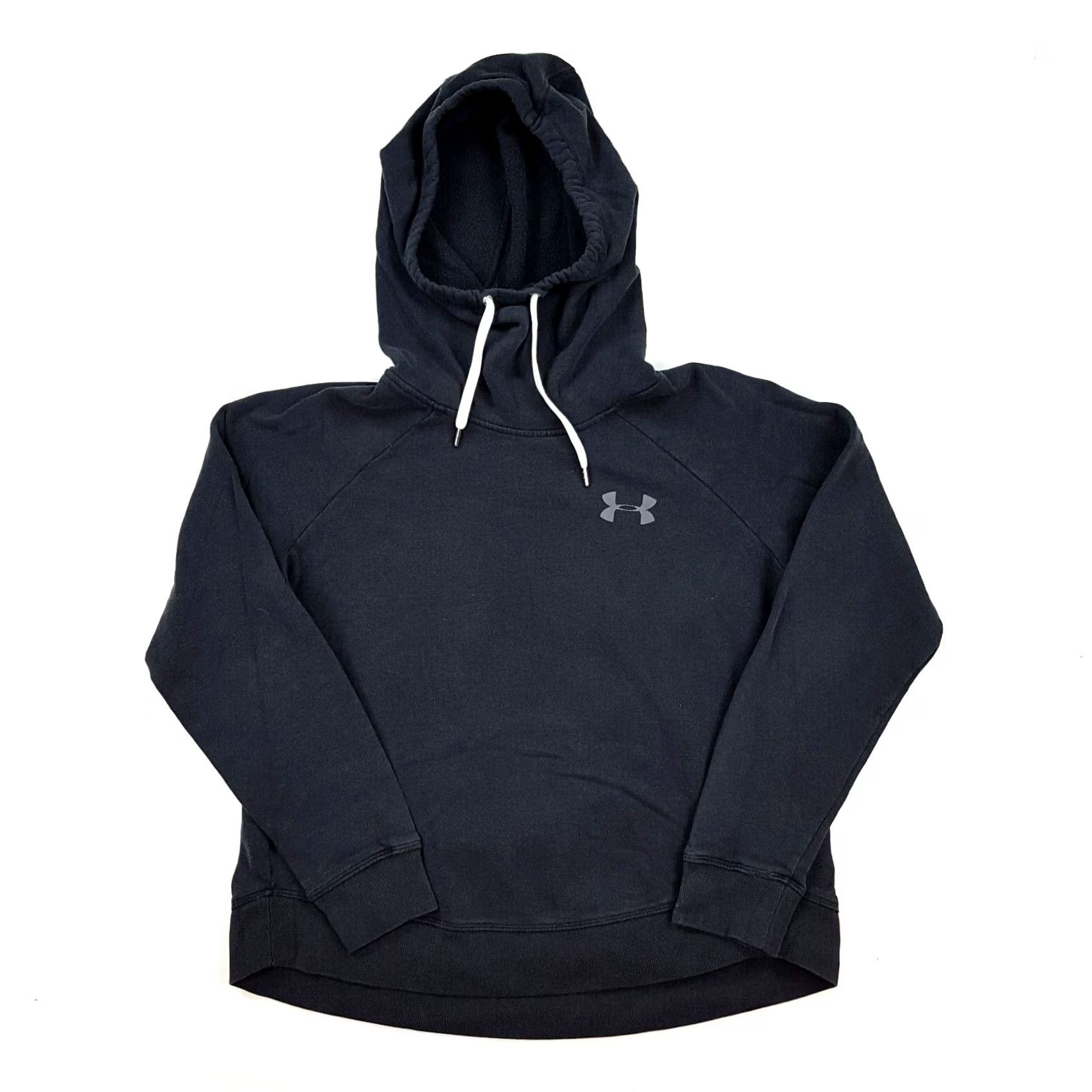 Under Armour VINTAGE Under Armour Hoodie Mens Medium Black Pullover Sweatshirt Hooded Loose Fit Graphic Print Sweatshirt 90s Outdoor Camping Hiking Fall Winter Size US M / EU 48-50 / 2 - 2 Thumbnail