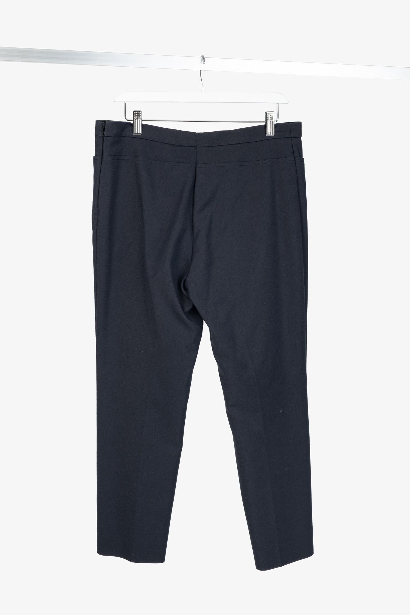 Akris Akris Punto Navy Cotton-Twill Ankle-Length Trousers Size 34" / US 12 / IT 48 - 2 Thumbnail