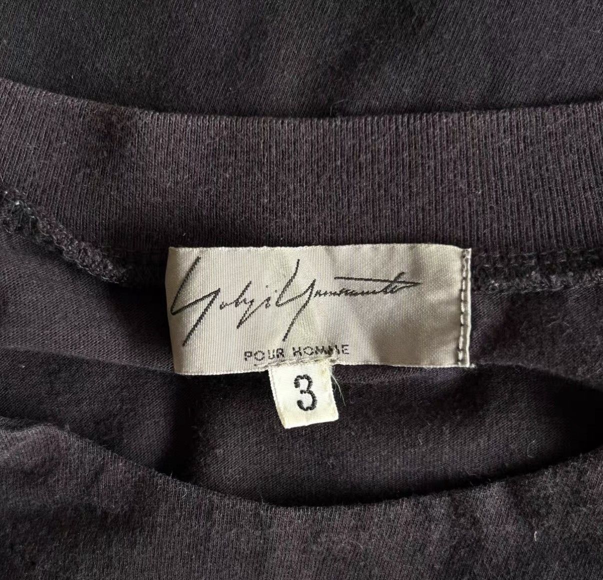 Yohji Yamamoto Yohji Yamamoto 03SS Number Patch Long Sleeve T-shirt K4 Size US L / EU 52-54 / 3 - 5 Thumbnail