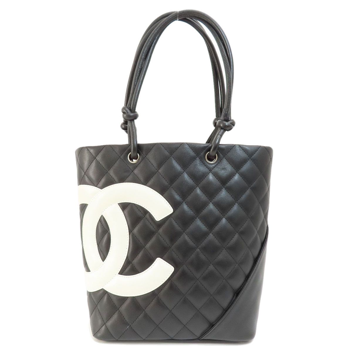 Chanel Cambon Line Tote Bag Calf Black