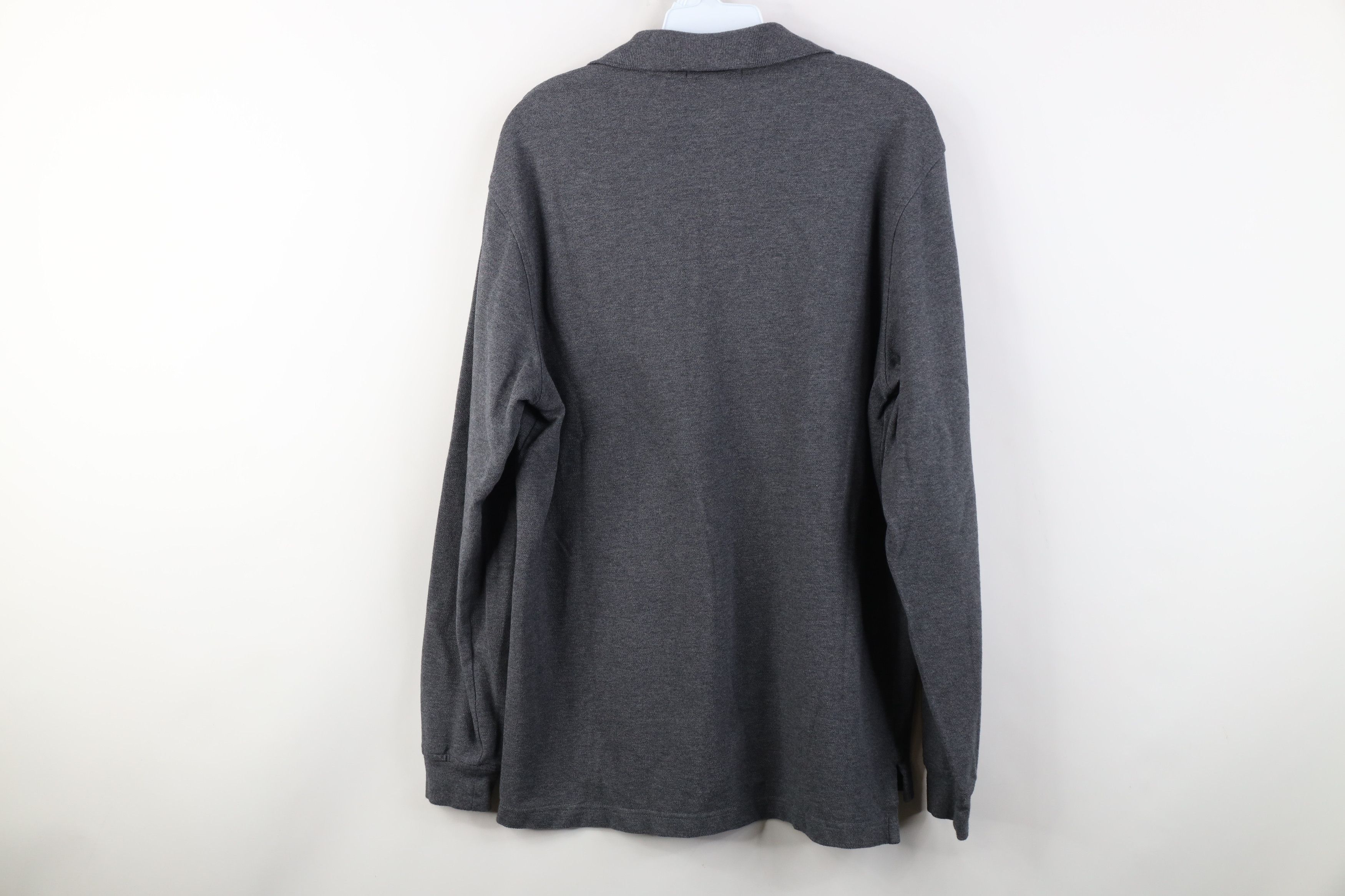 Lands' End Vintage 90s Lands End Long Sleeve Rugby Polo Gray Cotton Size US M / EU 48-50 / 2 - 11 Thumbnail