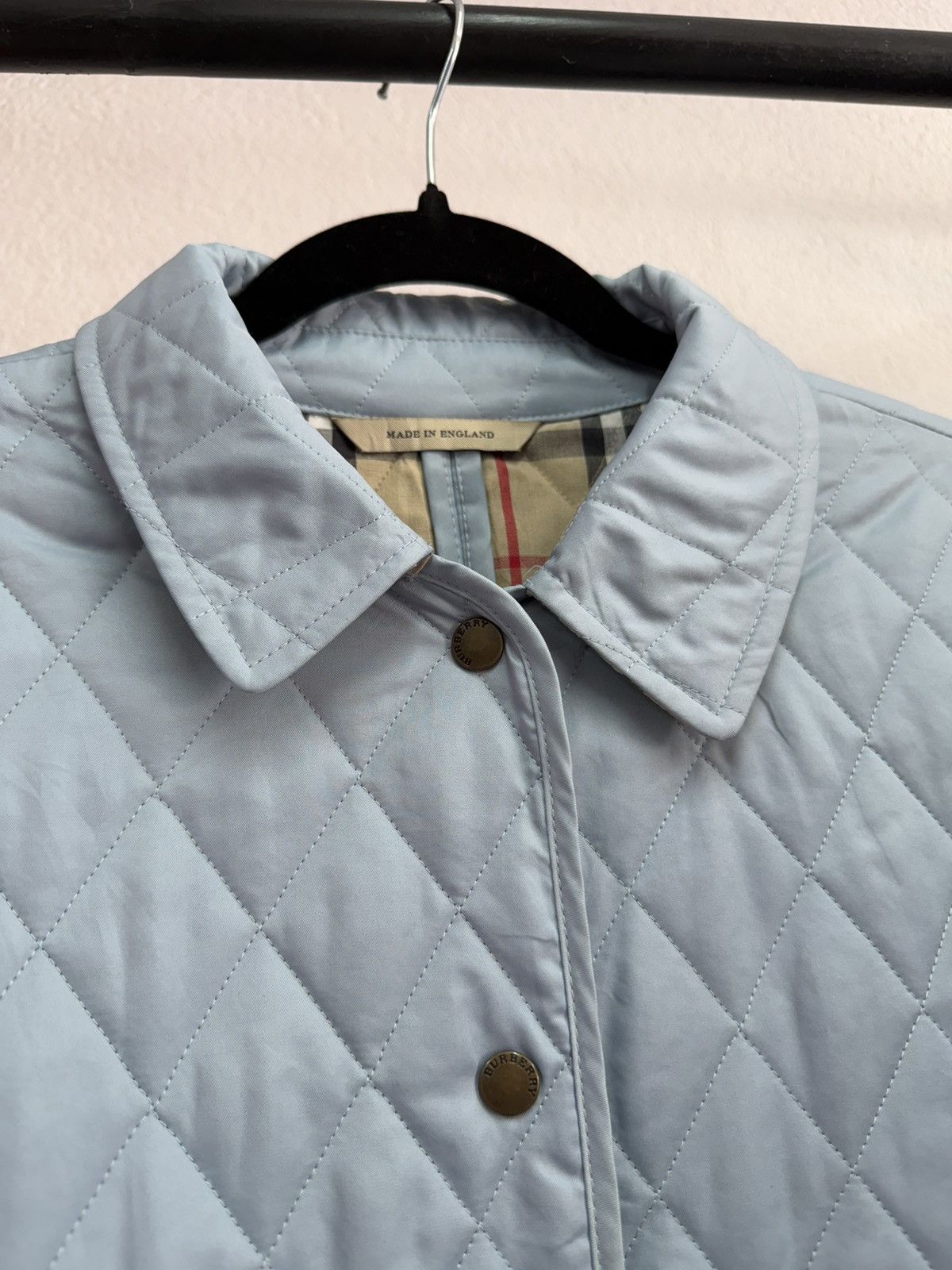 Burberry Burberry London Quilted Nova Check Jacket - Sky Blue Size M / US 6-8 / IT 42-44 - 7 Thumbnail