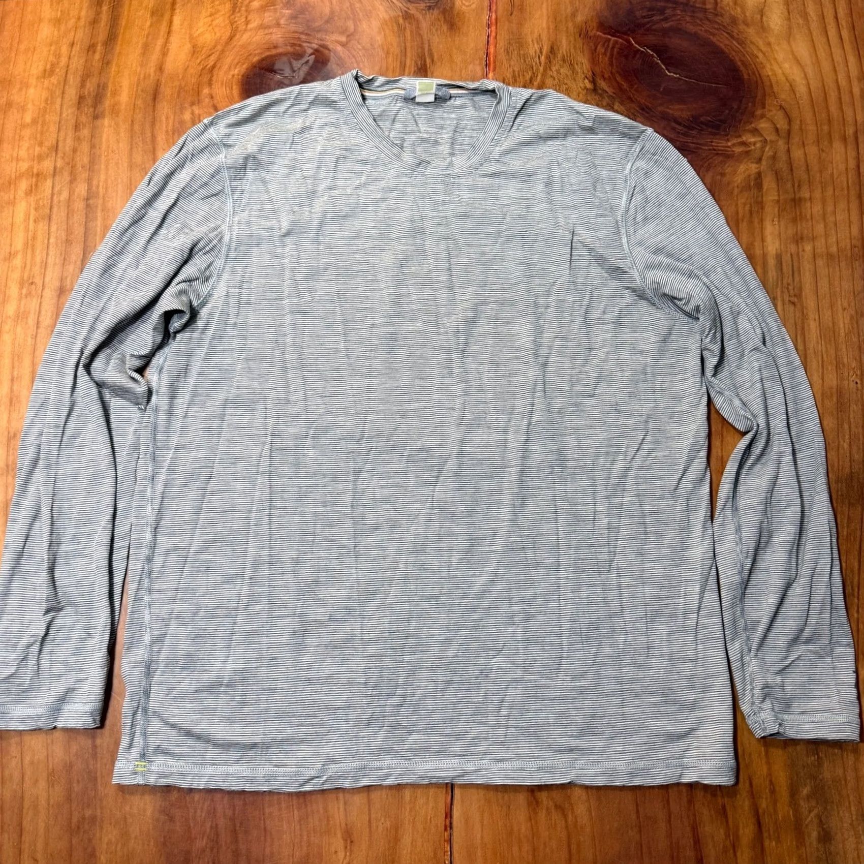 Smartwool SmartWool Shirt Mens XL Gray Men Striped Knit Merino Crew neck Long Sleeve CC27 Size US XL / EU 56 / 4 - 2 Thumbnail