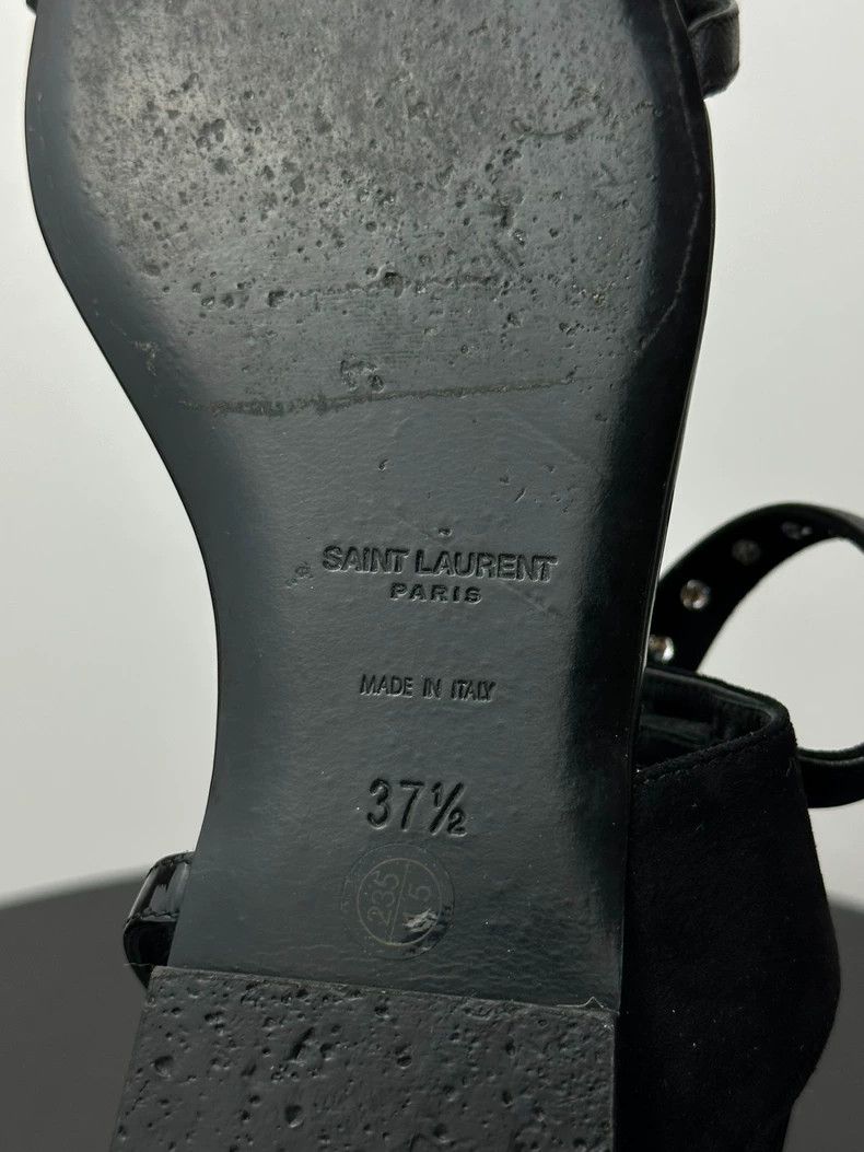 Yves Saint Laurent saint laurent Flat sandals with rhinestone buckles 2503-Nex Size US 7 / IT 37 - 6 Thumbnail