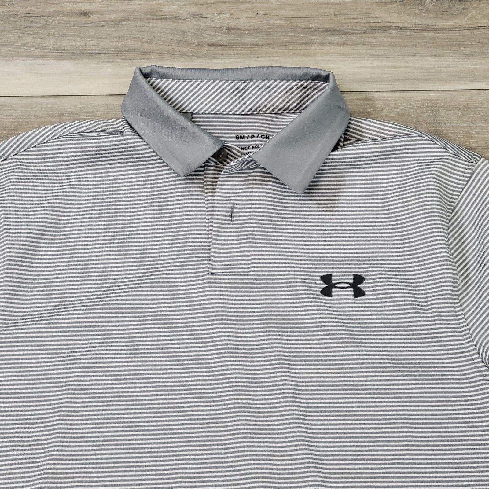 Under Armour Under Armour Polo Shirt Men's Small Gray Stripe Size US S / EU 44-46 / 1 - 2 Thumbnail