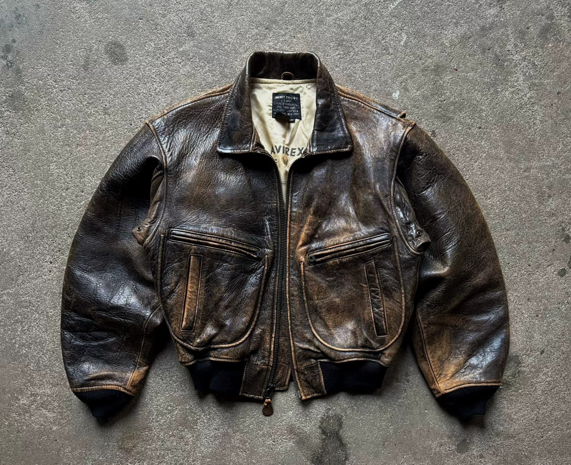 Vintage Vintage Avirex G2 Leather Jacket Size US S / EU 44-46 / 1 - 1 Thumbnail