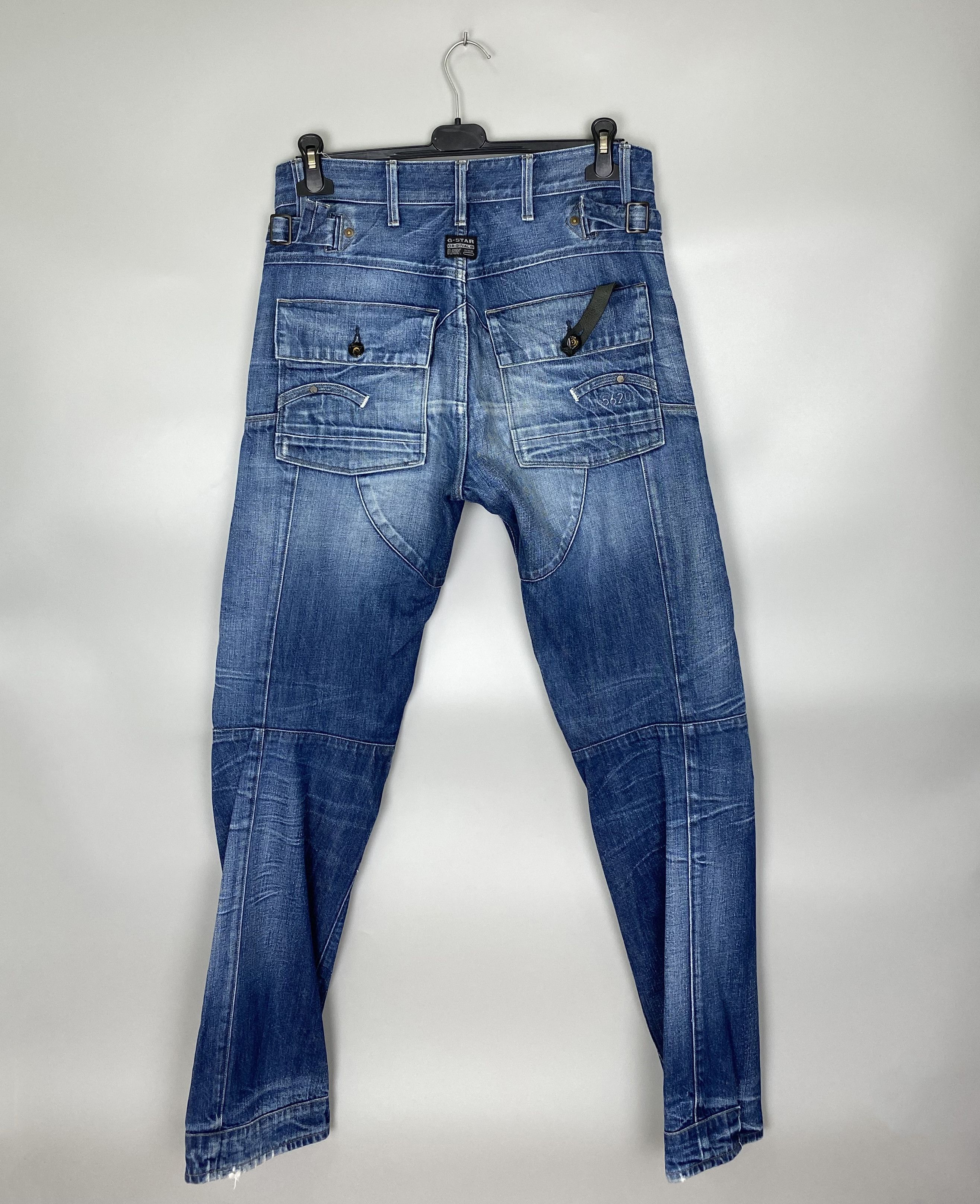 G-Star G-Star Raw 5620 Trail Tapered Distressed Denim Jeans Size US 31 - 7 Thumbnail