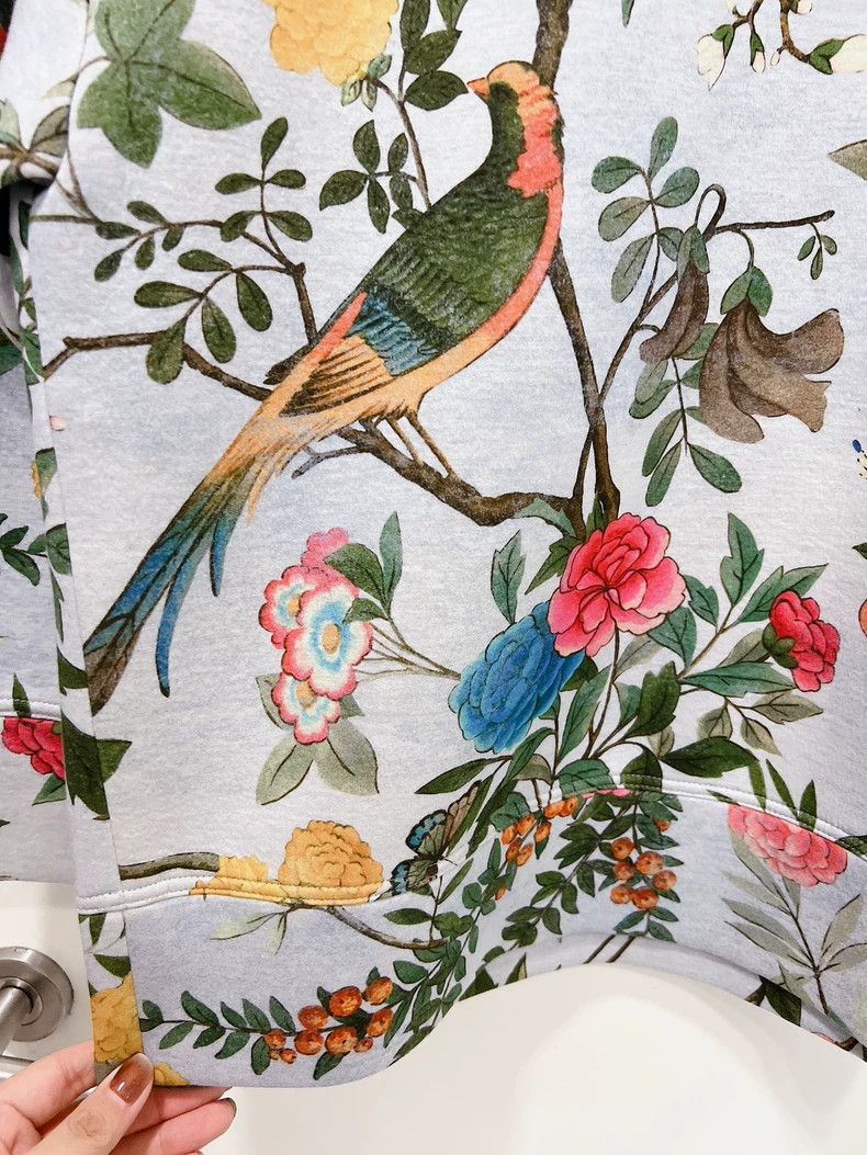 Gucci Gucci Flower and bird print sweatshirt top pullover 2504-Ne Size XXS / US 00 / IT 34 - 5 Thumbnail