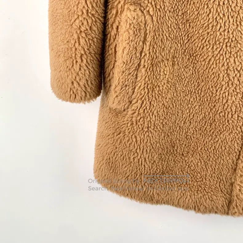 Max Mara Max Mara Beige Teddy Camel Hair Collar Long Sleeve Coat Size XXS / US 00 / IT 34 - 4 Thumbnail