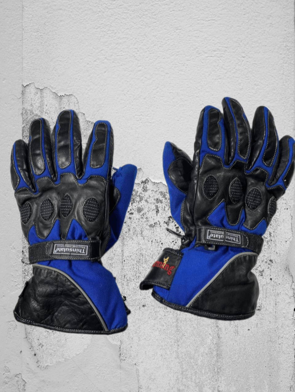 Leather Vintage moto gloves avant garde leather y2k Size ONE SIZE - 1 Thumbnail