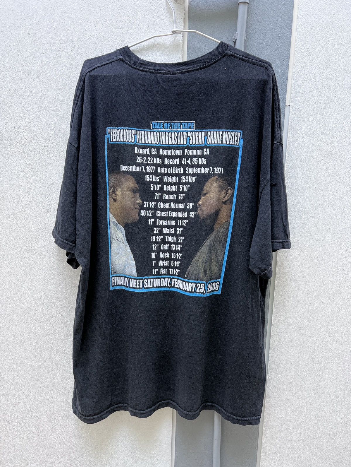 Rap Tees × Vintage Vintage Y2K Shane Mosley vs Fernando Vargas Tee Faded 2XL Size US XXL / EU 58 / 5 - 4 Thumbnail