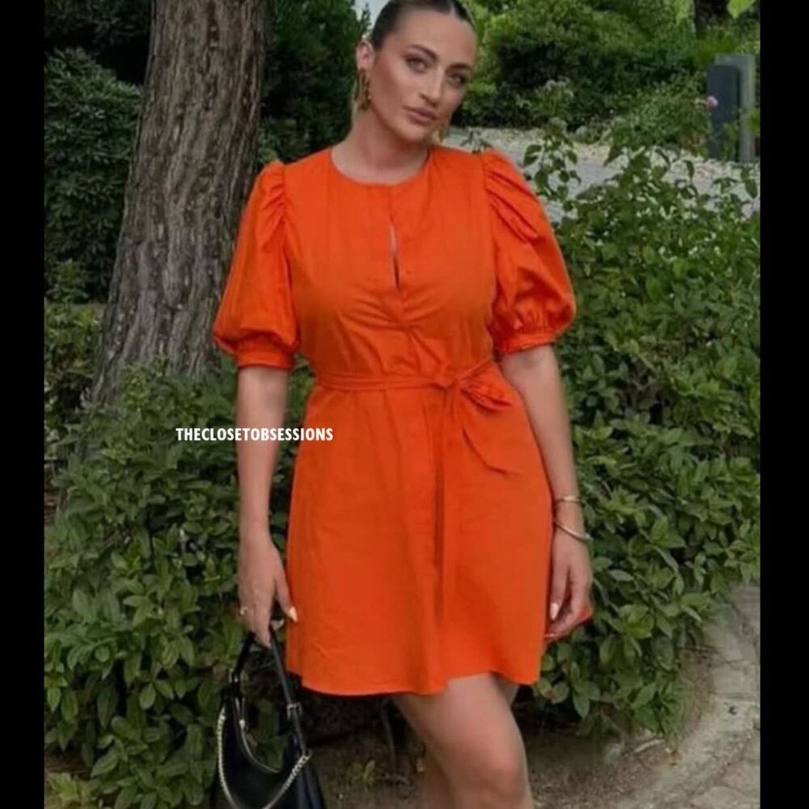 Zara ZARA Belted Dress with Balloon Sleeves Size L / US 10 / IT 46 - 5 Thumbnail