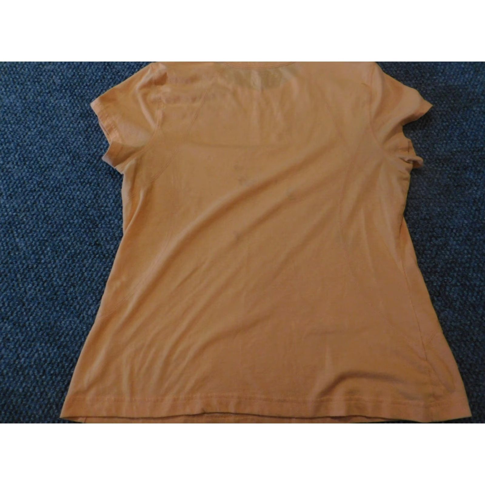 Tek Gear Tek Gear Womens Shirt XL Orange Tee Stretch Active Casual Short Sleeve Round Neck Pullover Cotton Polyester Blouse Regular Womens Size XL / US 12-14 / IT 48-50 - 7 Thumbnail