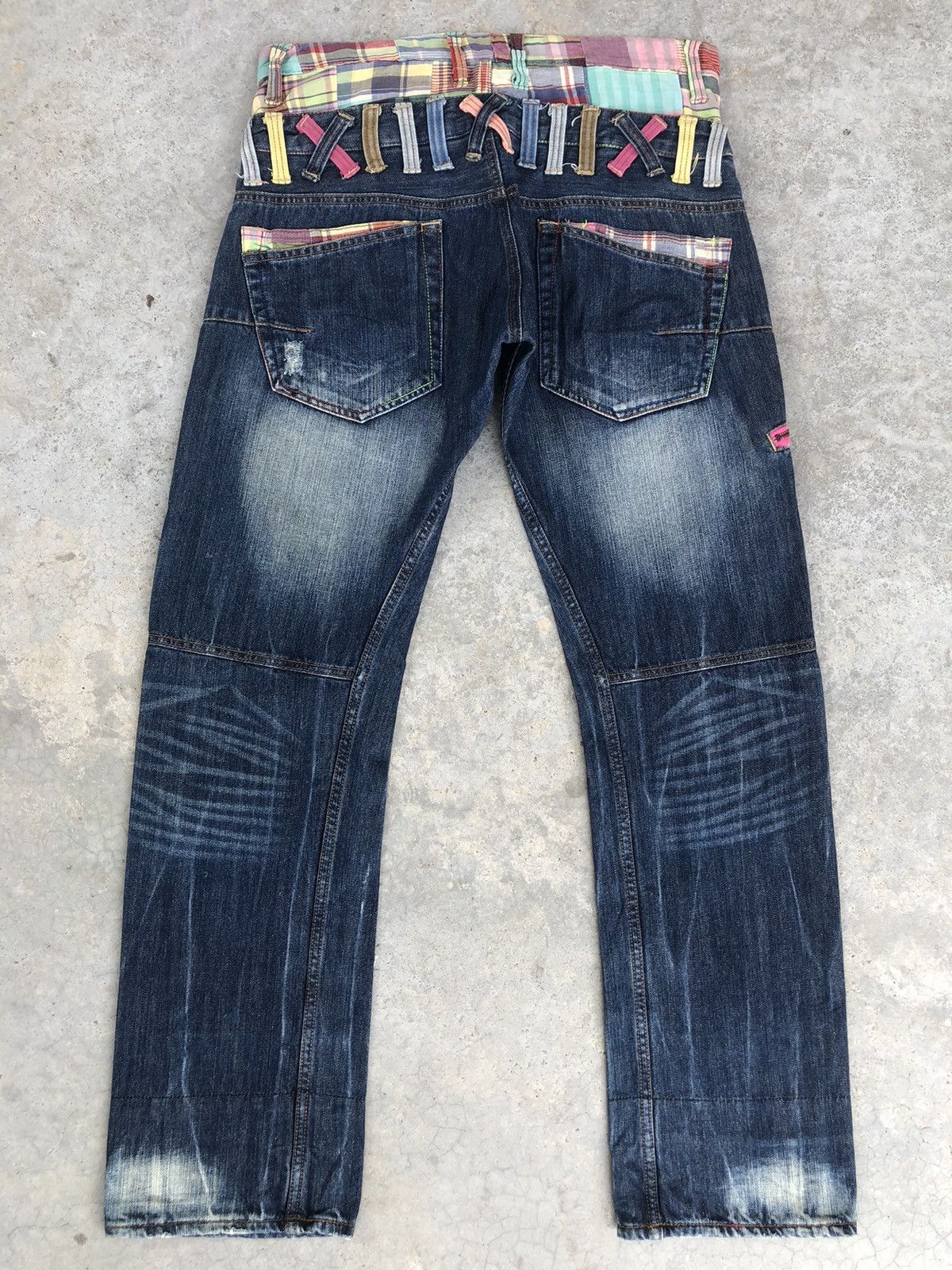 Japanese Brand Japanese Dominate Handcrafted Double Waist Distressed Jeans Size US 34 / EU 50 - 2 Thumbnail
