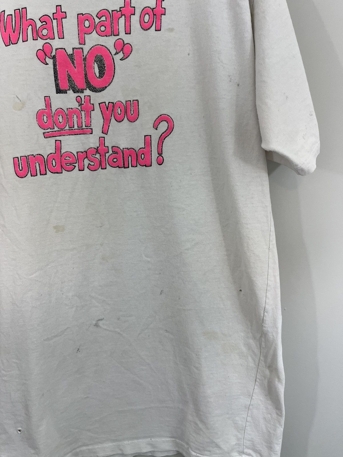 Vintage Single Stitch NO Thrashed Faded Joke Tee Size US L / EU 52-54 / 3 - 4 Thumbnail